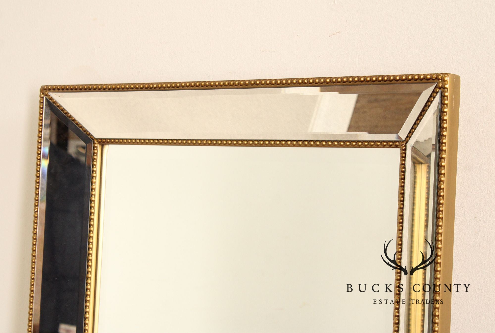 Bassett Mirror Co. Hollywood Regency Style Pair of Beaded Wall Mirrors