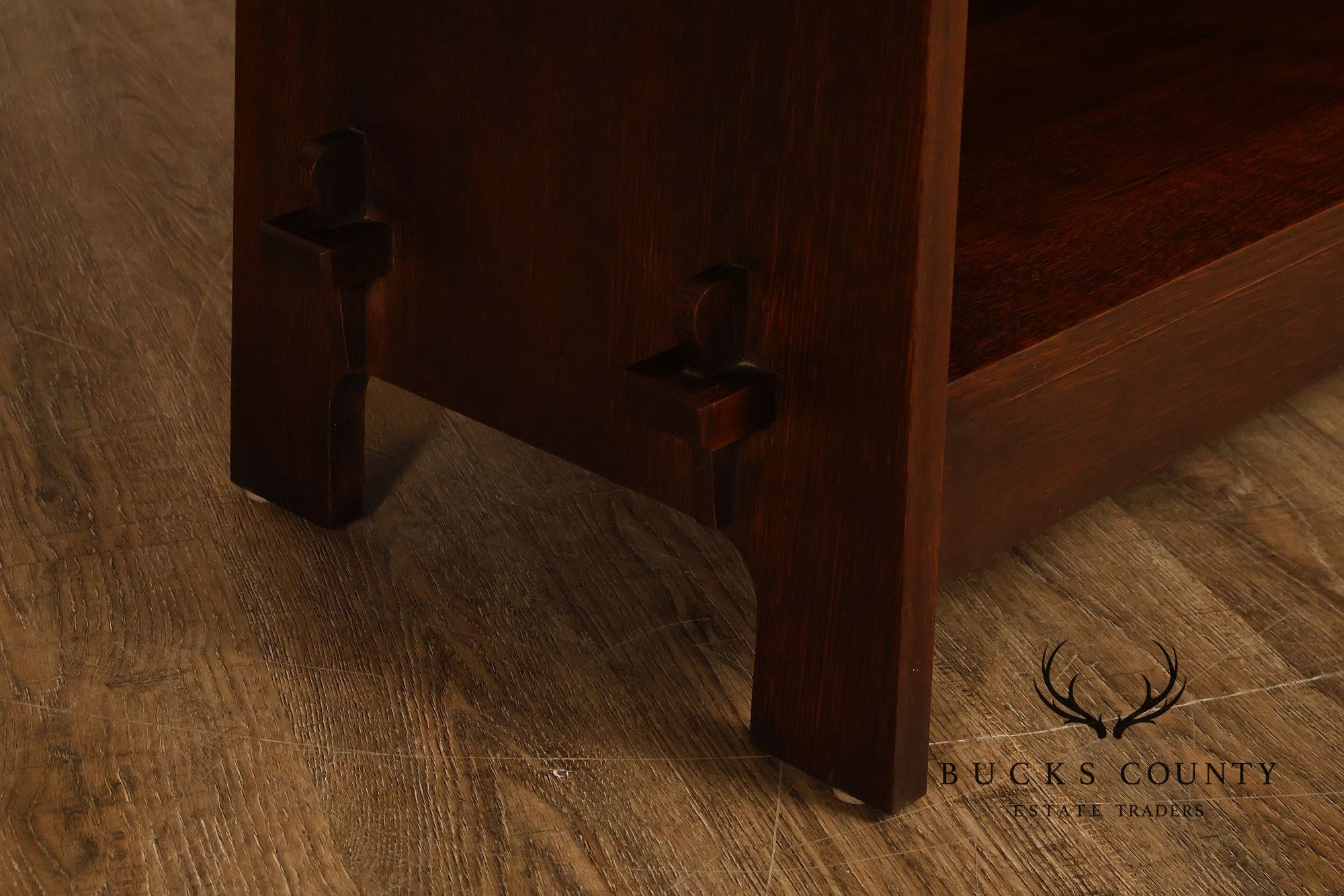 Stickley Mission Collection Oak Open Bookcase Shelf Cabinet