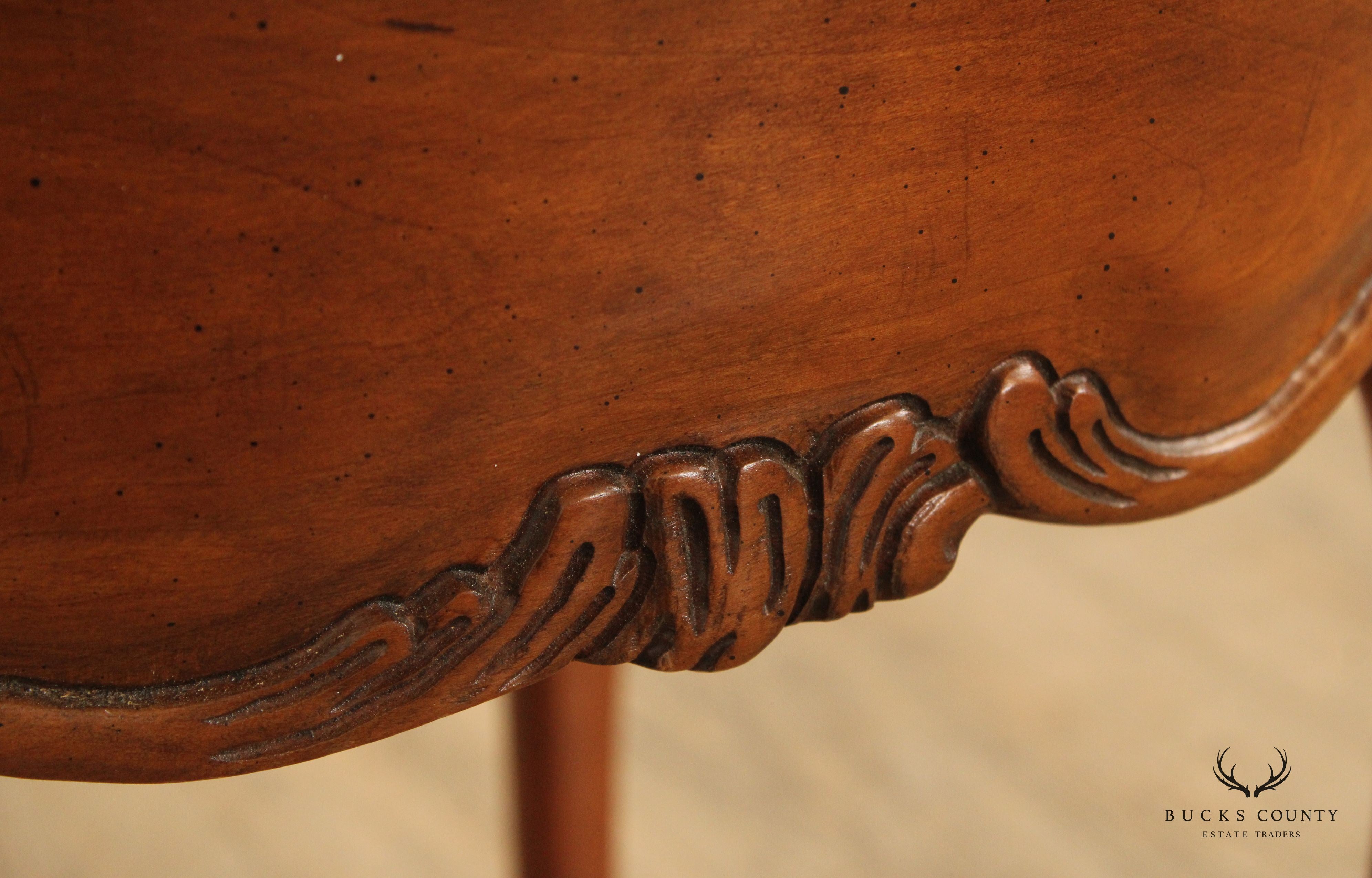 Baker Furniture French Country Style Walnut Side Table