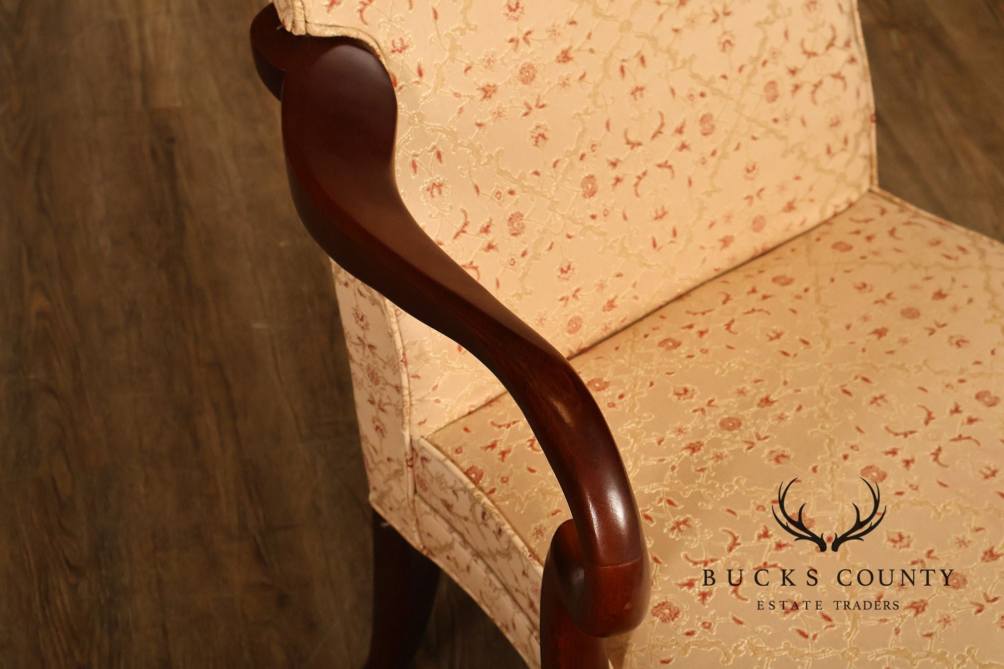 Hickory Chair Queen Anne Style Mahogany Armchair