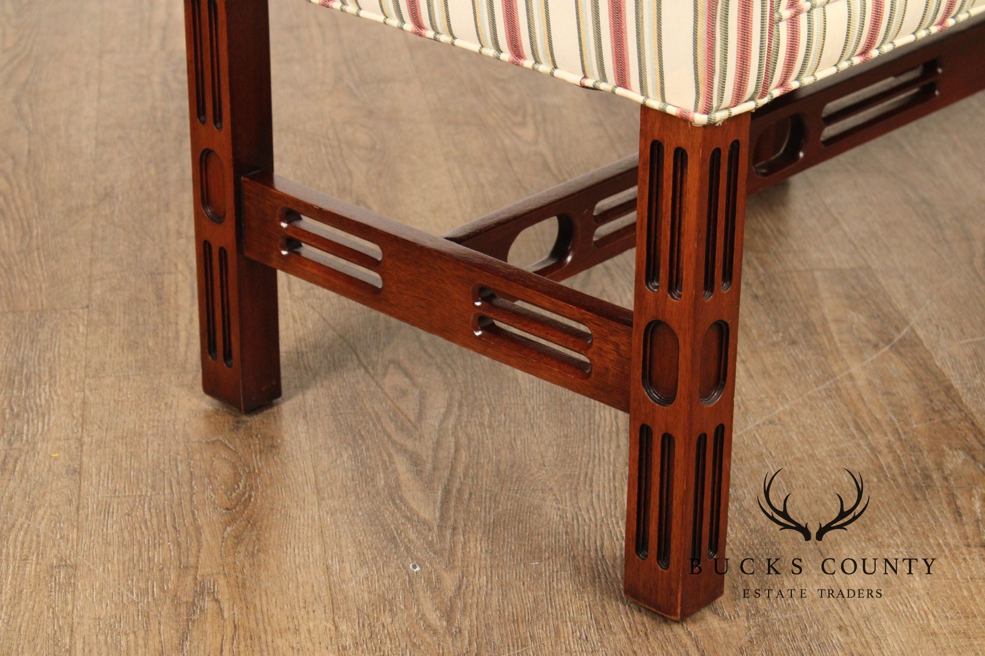 Southwood Chippendale Style Mahogany Window Bench
