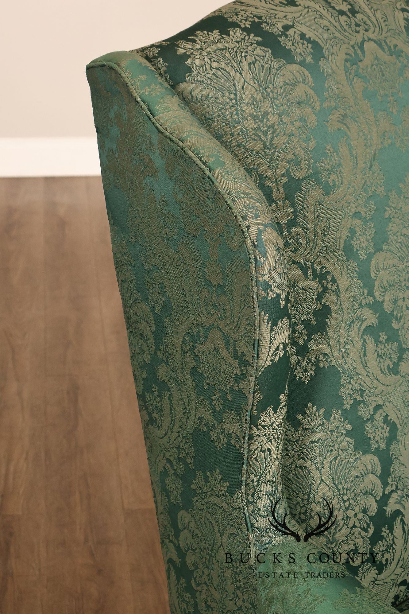 Highland House Queen Anne Style Pair Of Wingback Chairs