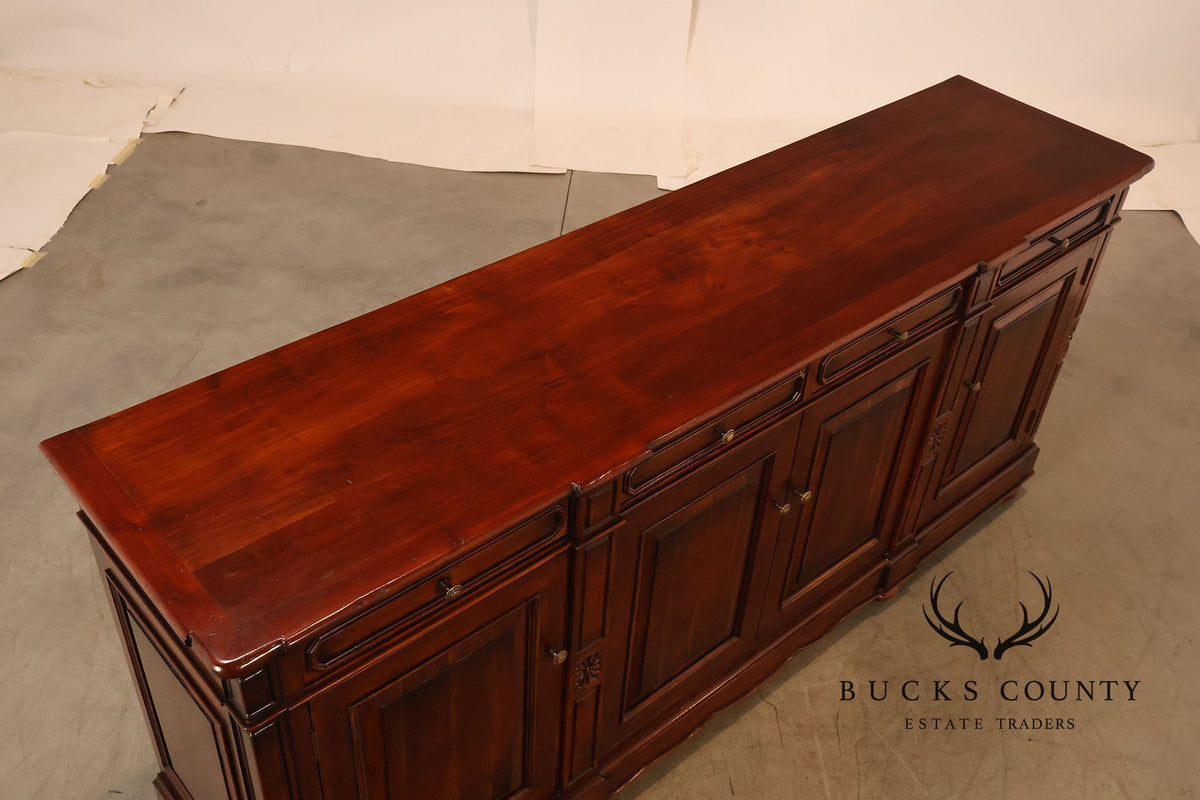 French Country Distressed Four-Door Buffet Sideboard