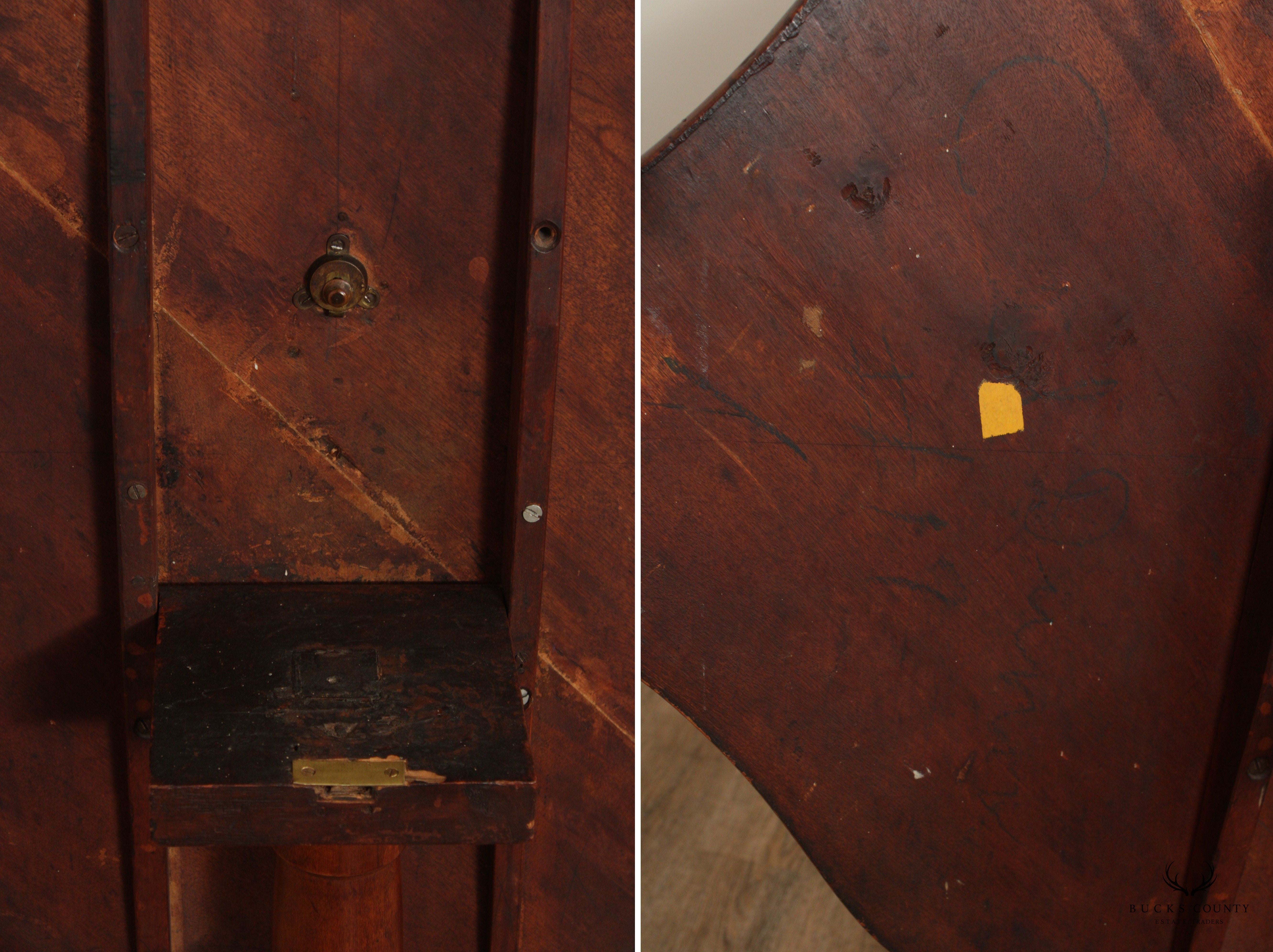Antique Early American Cherry Tilt Top Tea Table