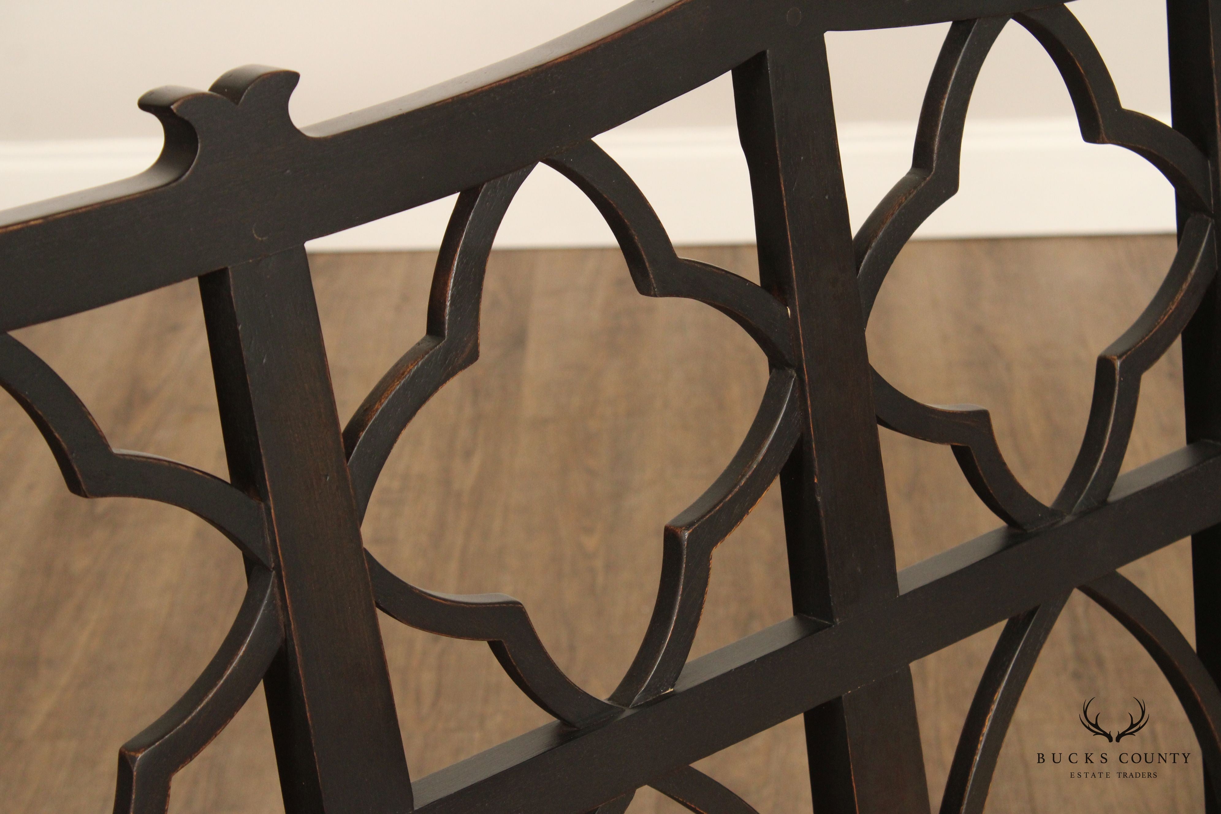 Wildon Home Gothic Revival Style Ebonized Bench