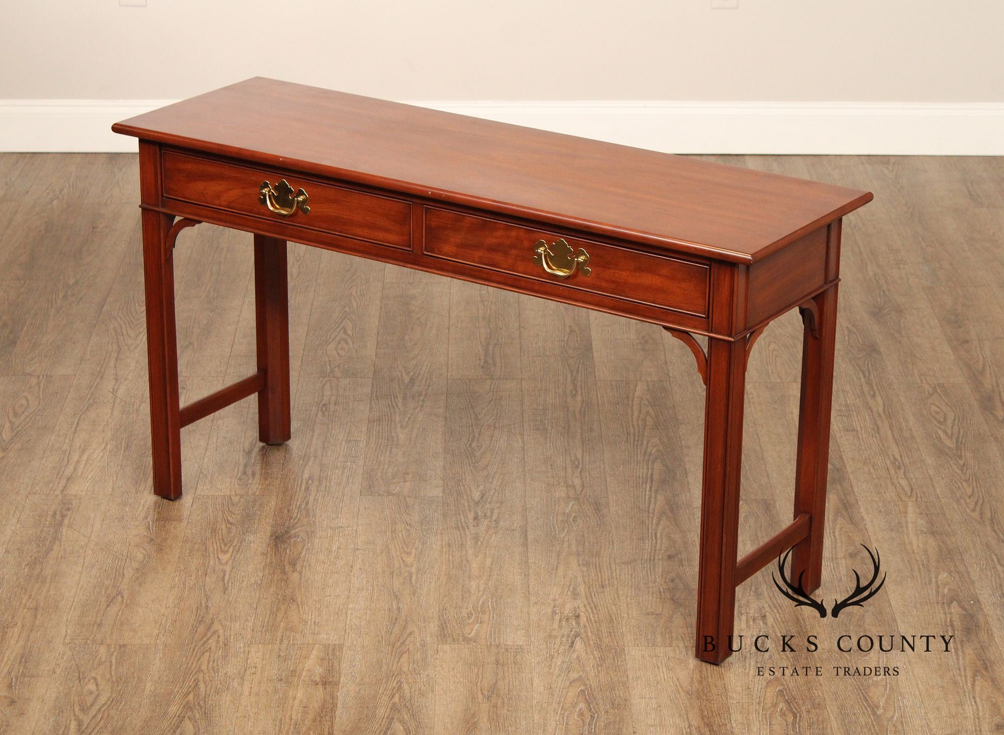 Henkel Harris Chippendale Style Cherry Console Table