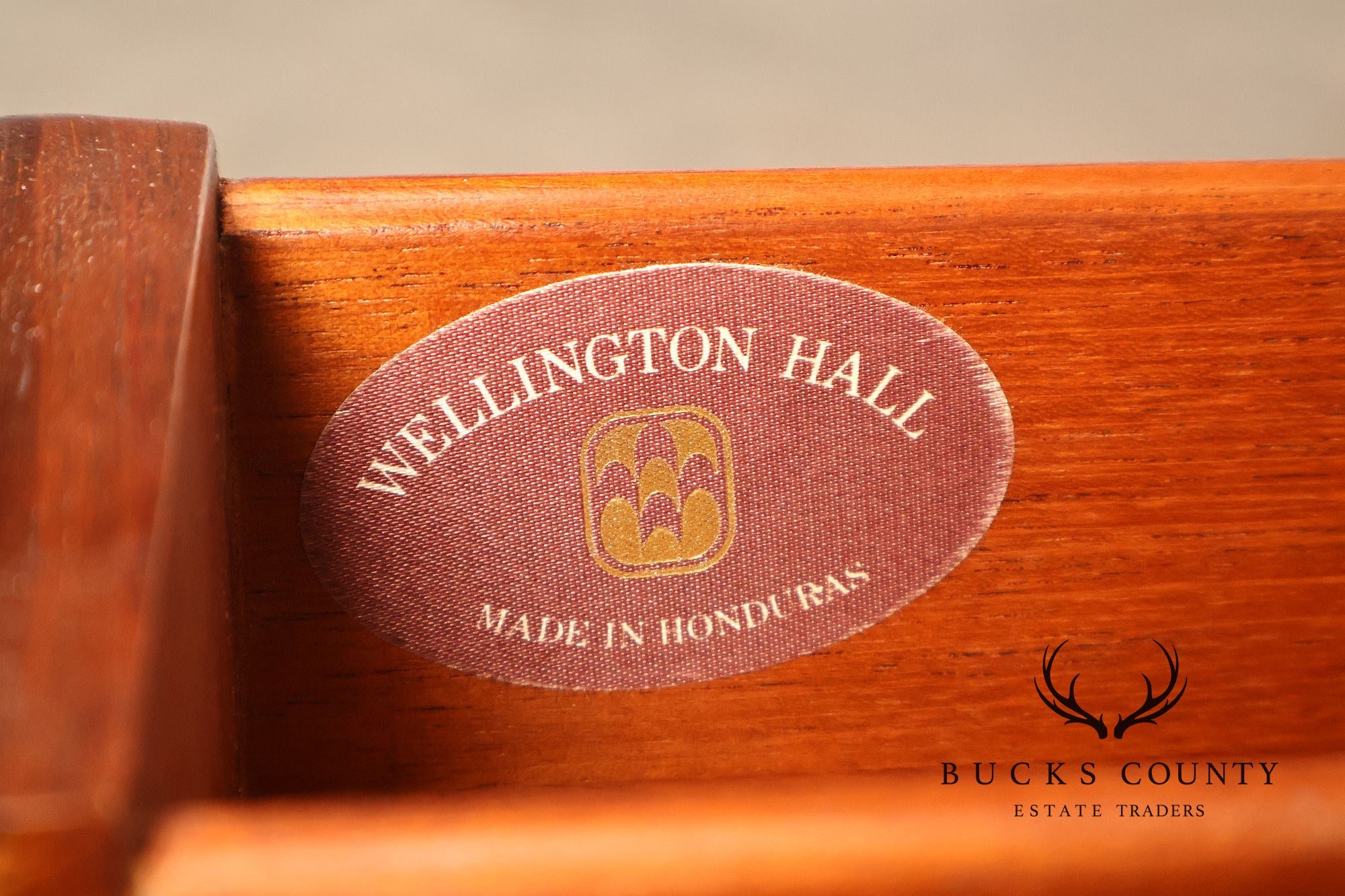 Wellington Hall Mahogany Federal Style Kneehole Console