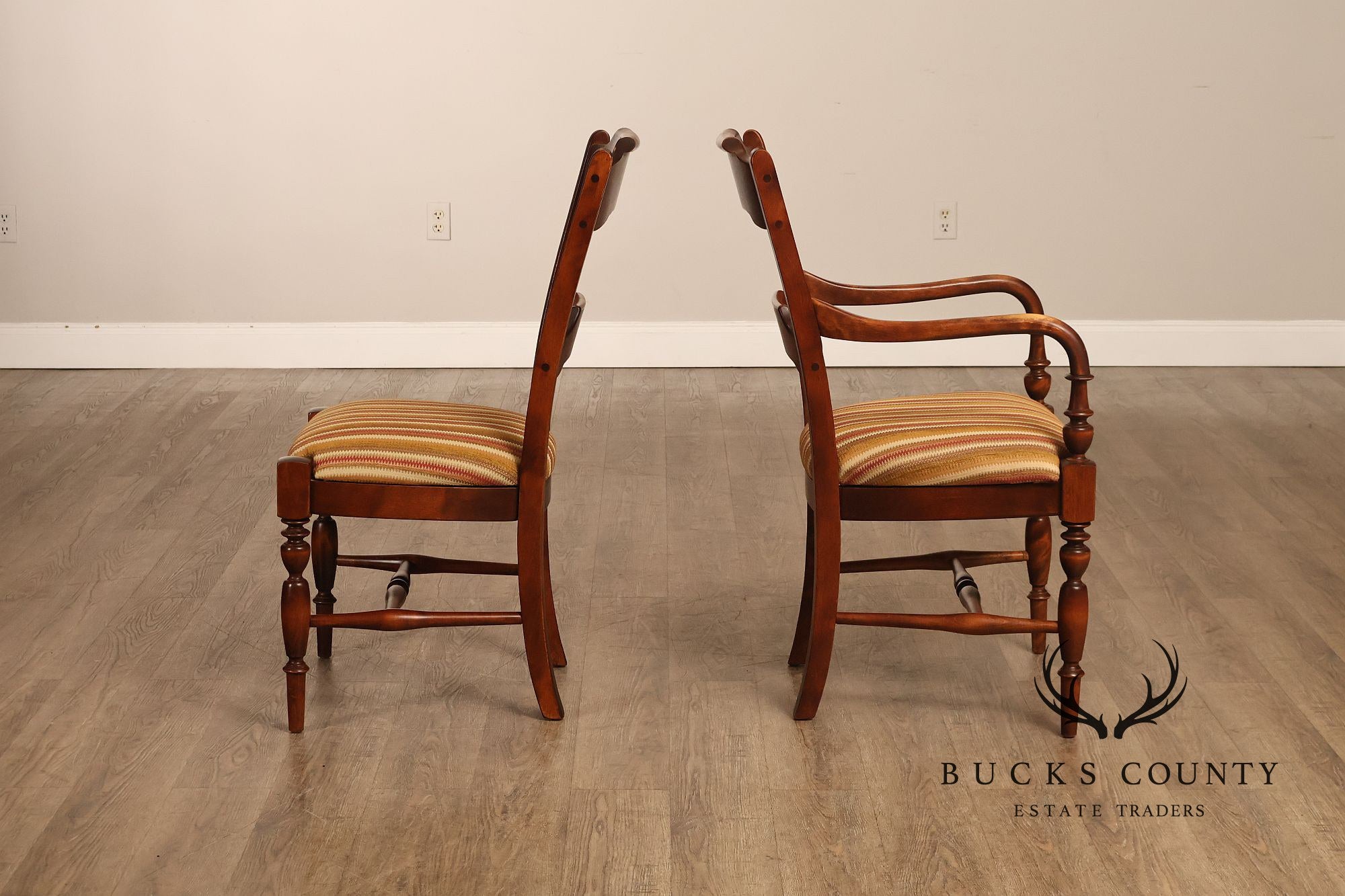 Nichols & Stone Set Of Six Solid Maple Dining Chairs