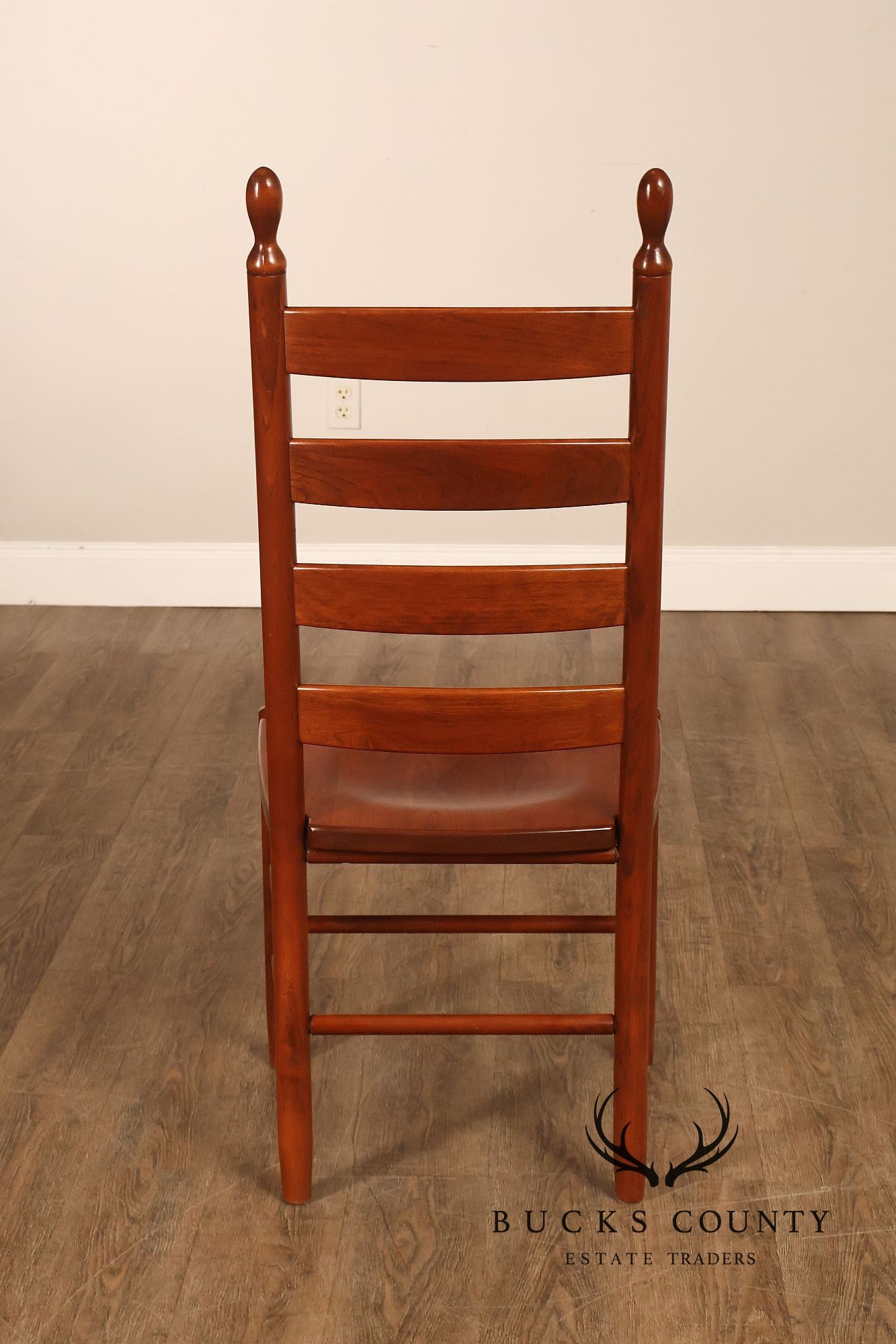 The Keystone Collection Set of Four Solid Cherry Ladder Back Dining Chairs