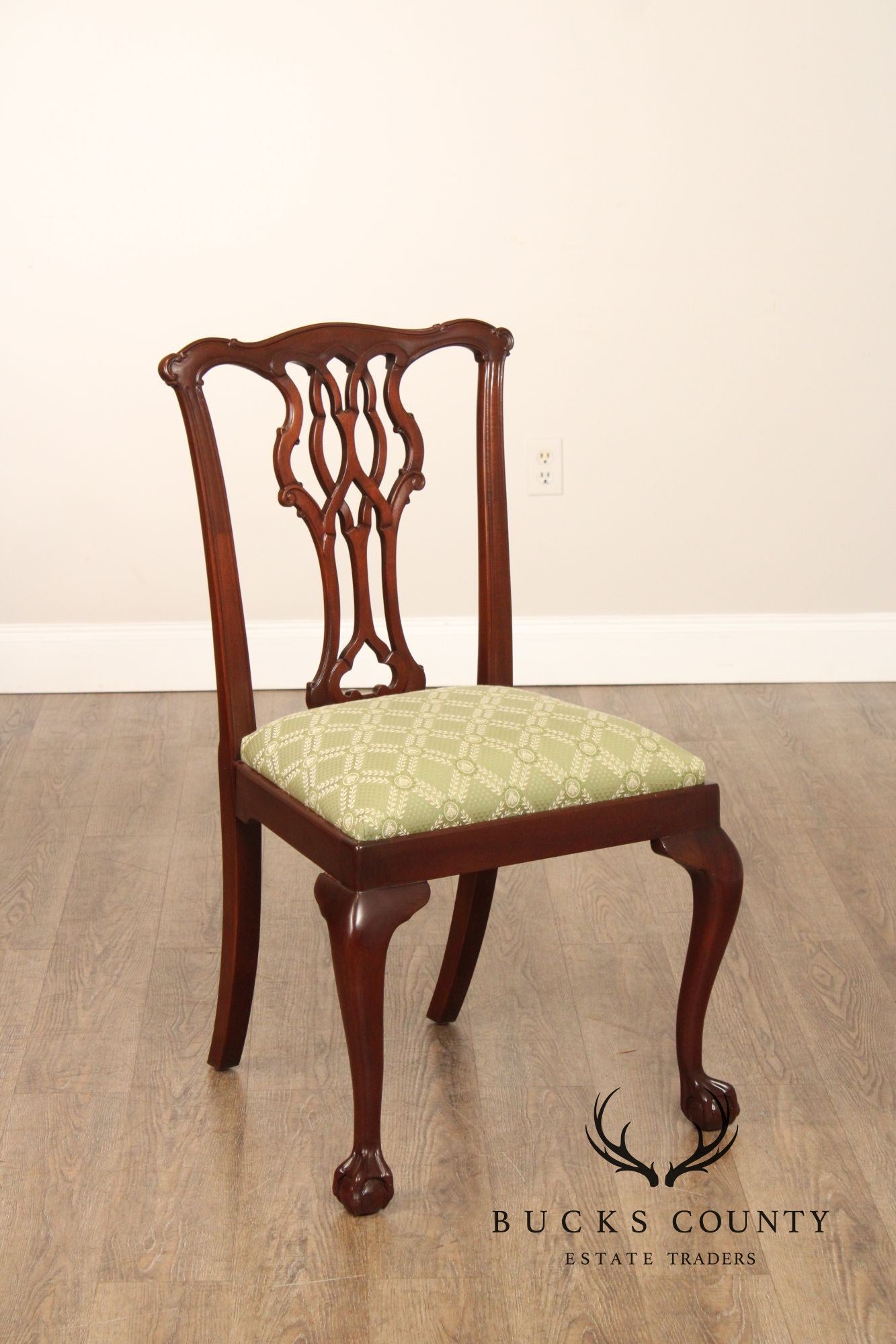 Councill Chippendale Style Set of Ten Mahogany Dining Chairs