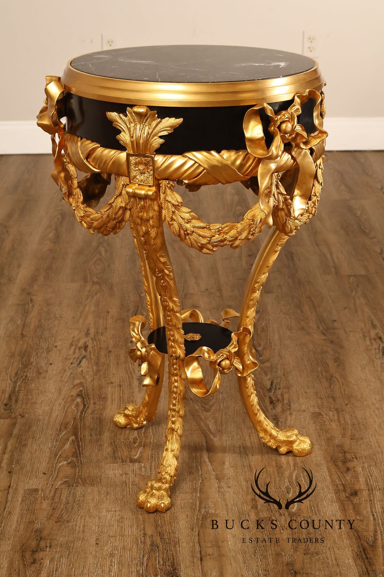 Fine Quality Bronze And Marble Louis XVI Style Gueridon Table