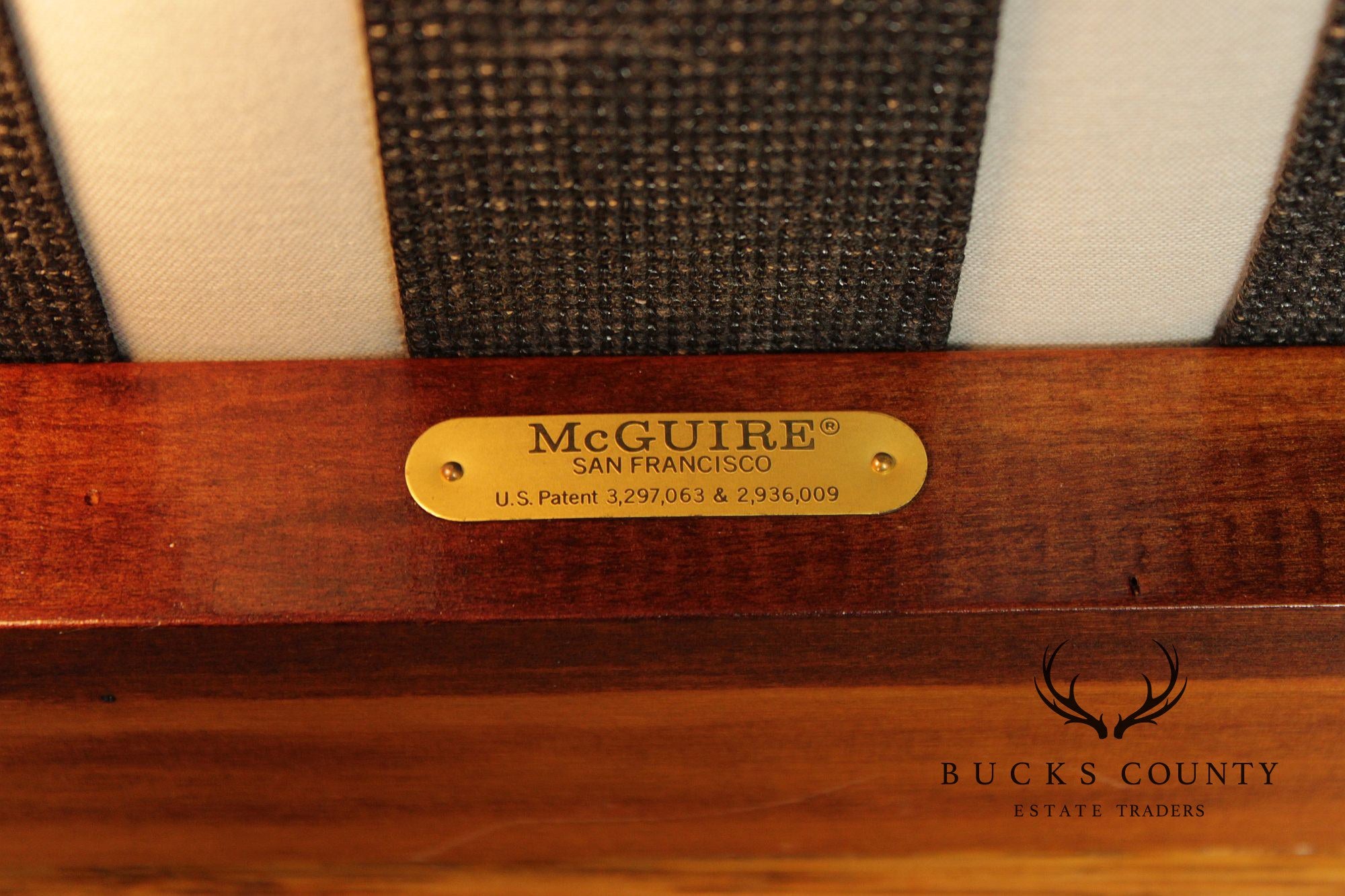 McGuire Organic Modern Rattan Three Cushion Sofa