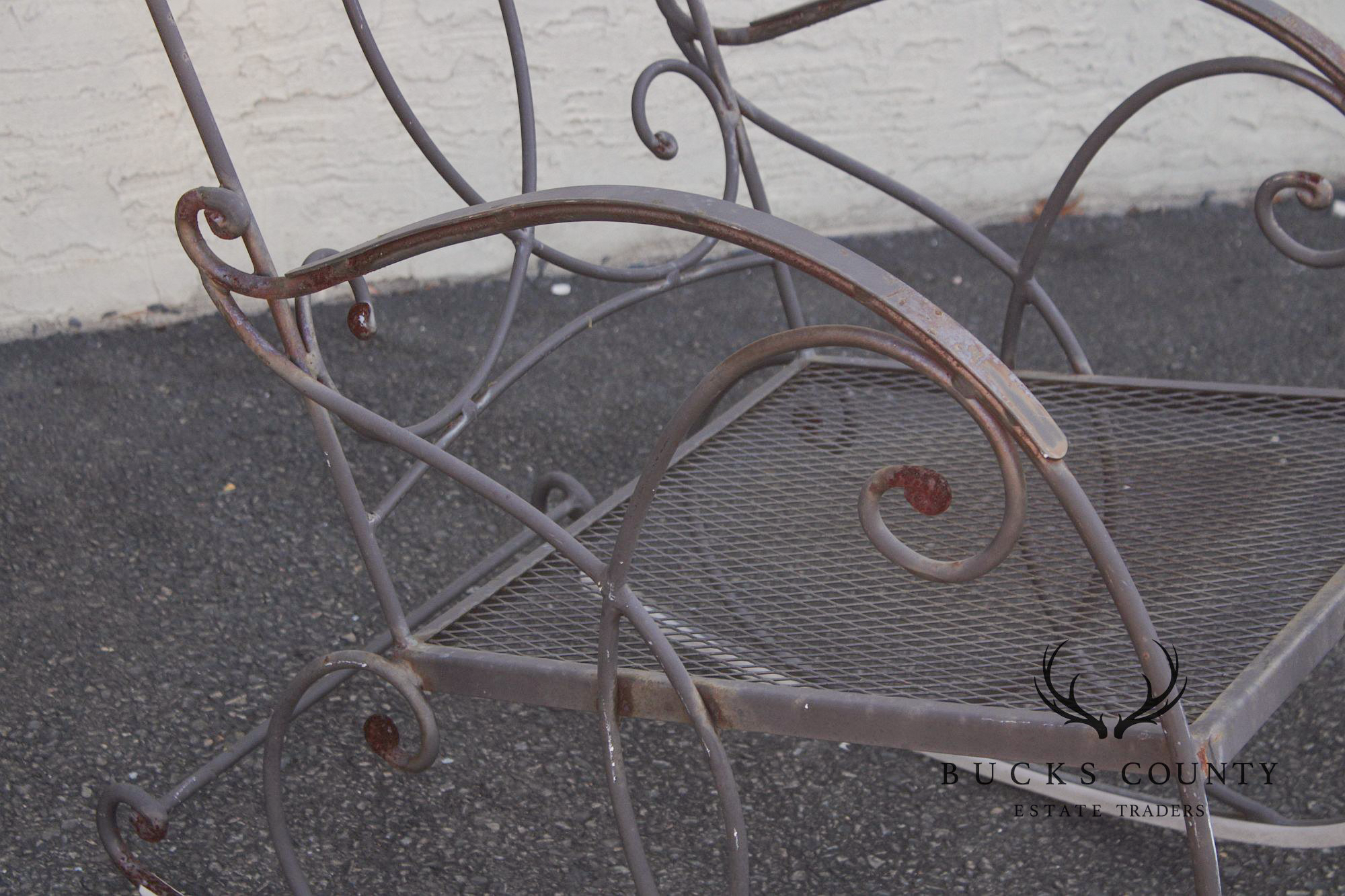 Vintage Wrought Iron Patio Rocking Chair