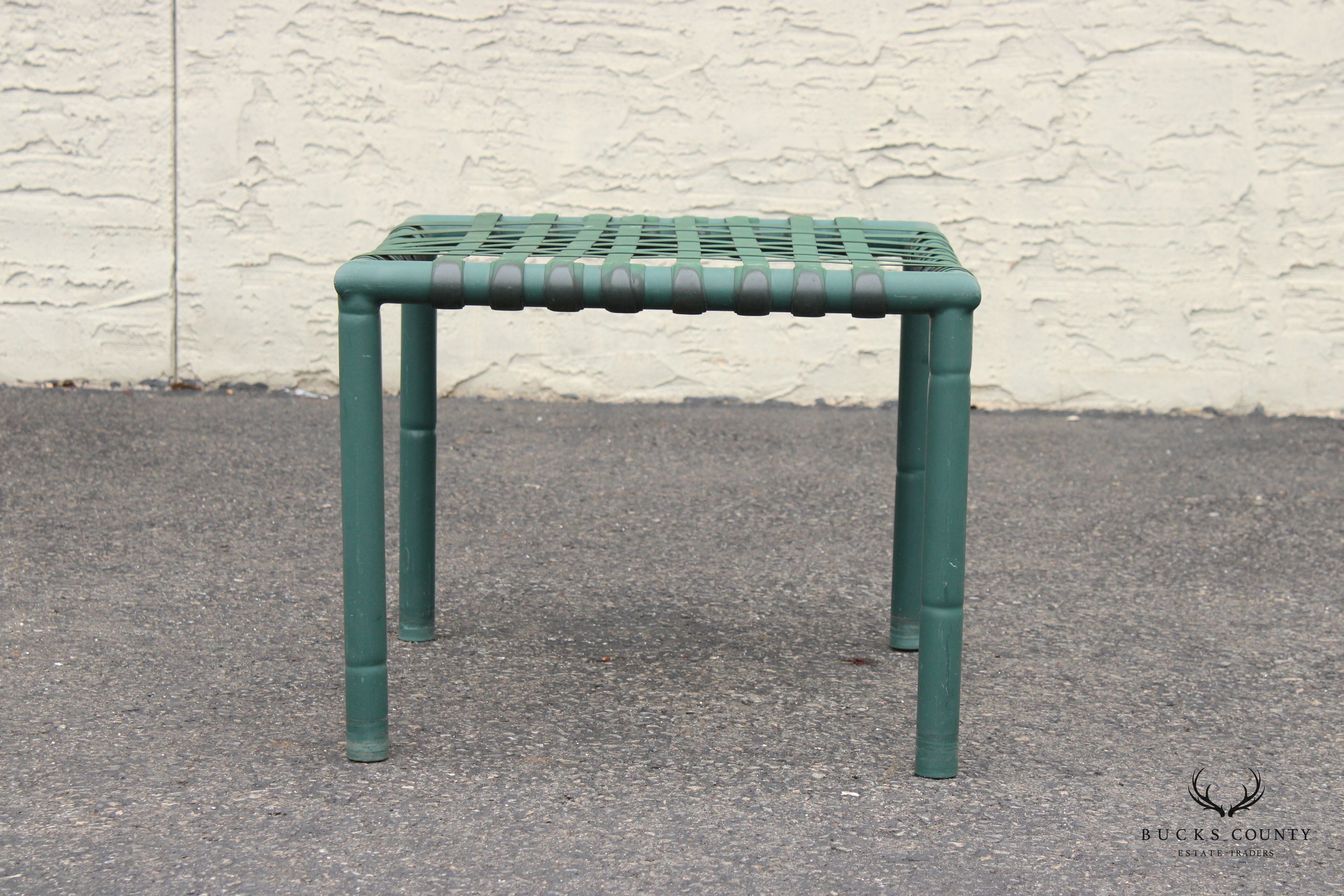 Hauser Vintage Pair of Faux Bamboo Outdoor Patio Stools