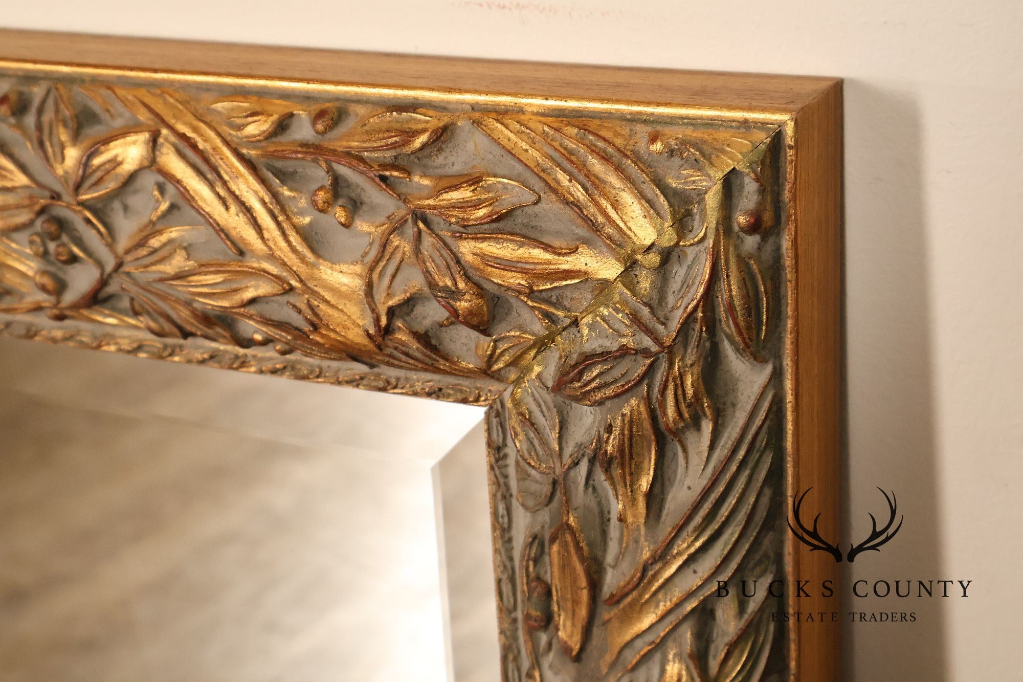 LaBarge Italian Giltwood Carved Wall Mirror