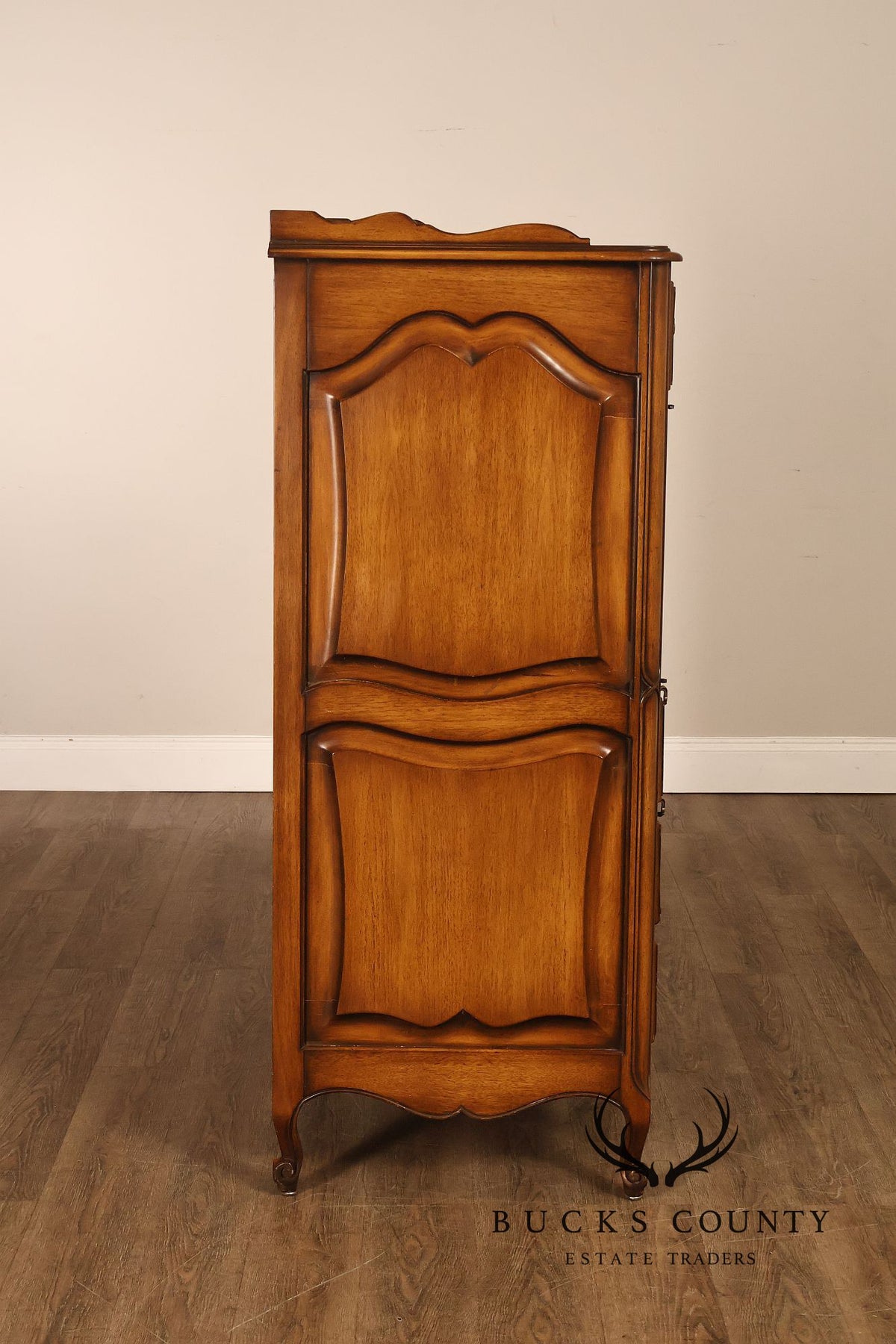 Vintage French Provincial Louis XV Style Highboy Chest Of Drawers