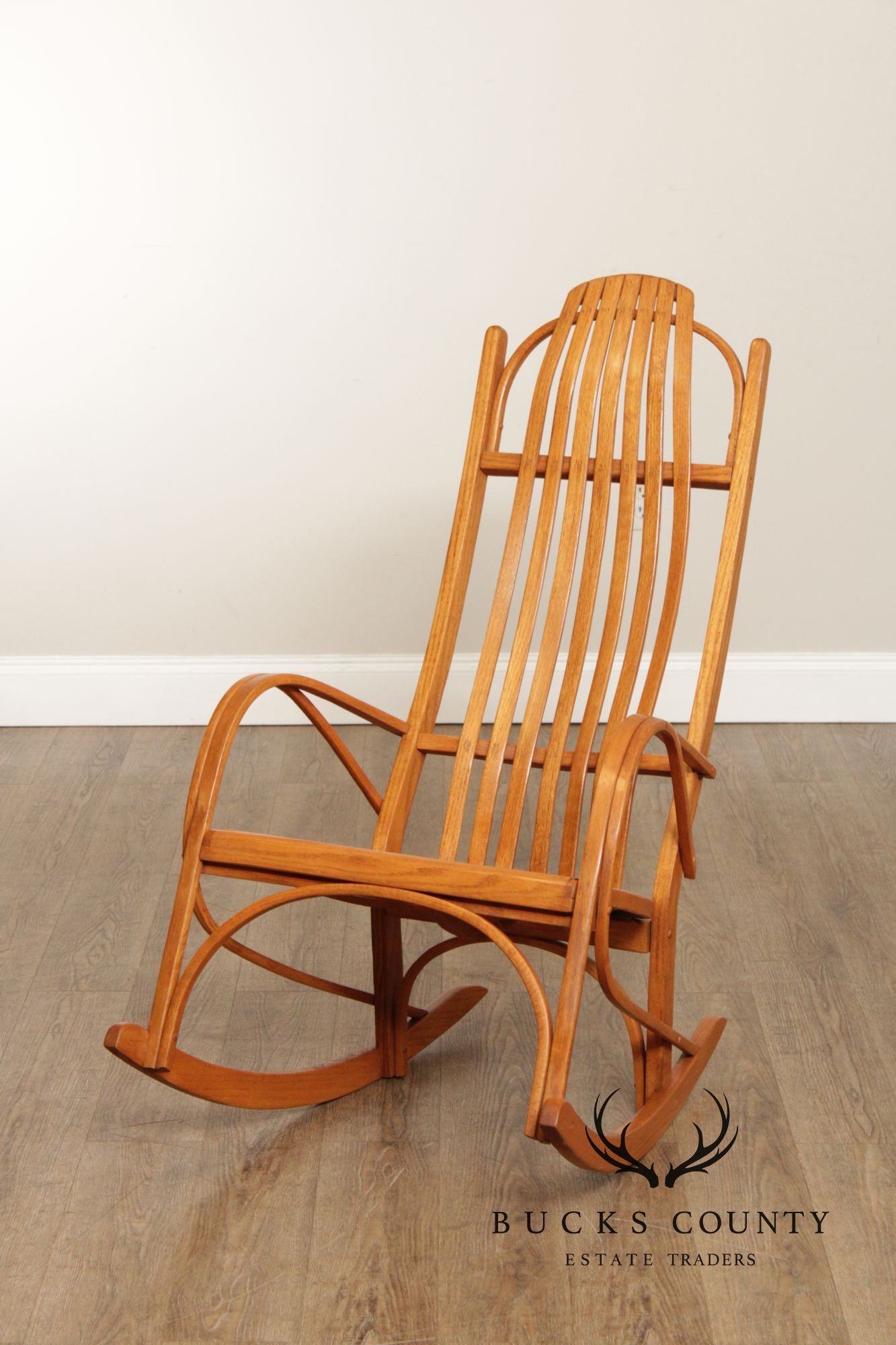 Adirondack Style Oak Bentwood Rocker