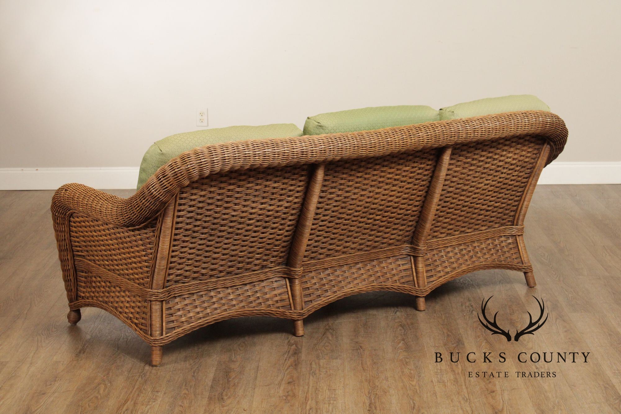 Braxton Culler Three-Seat Wicker Sofa