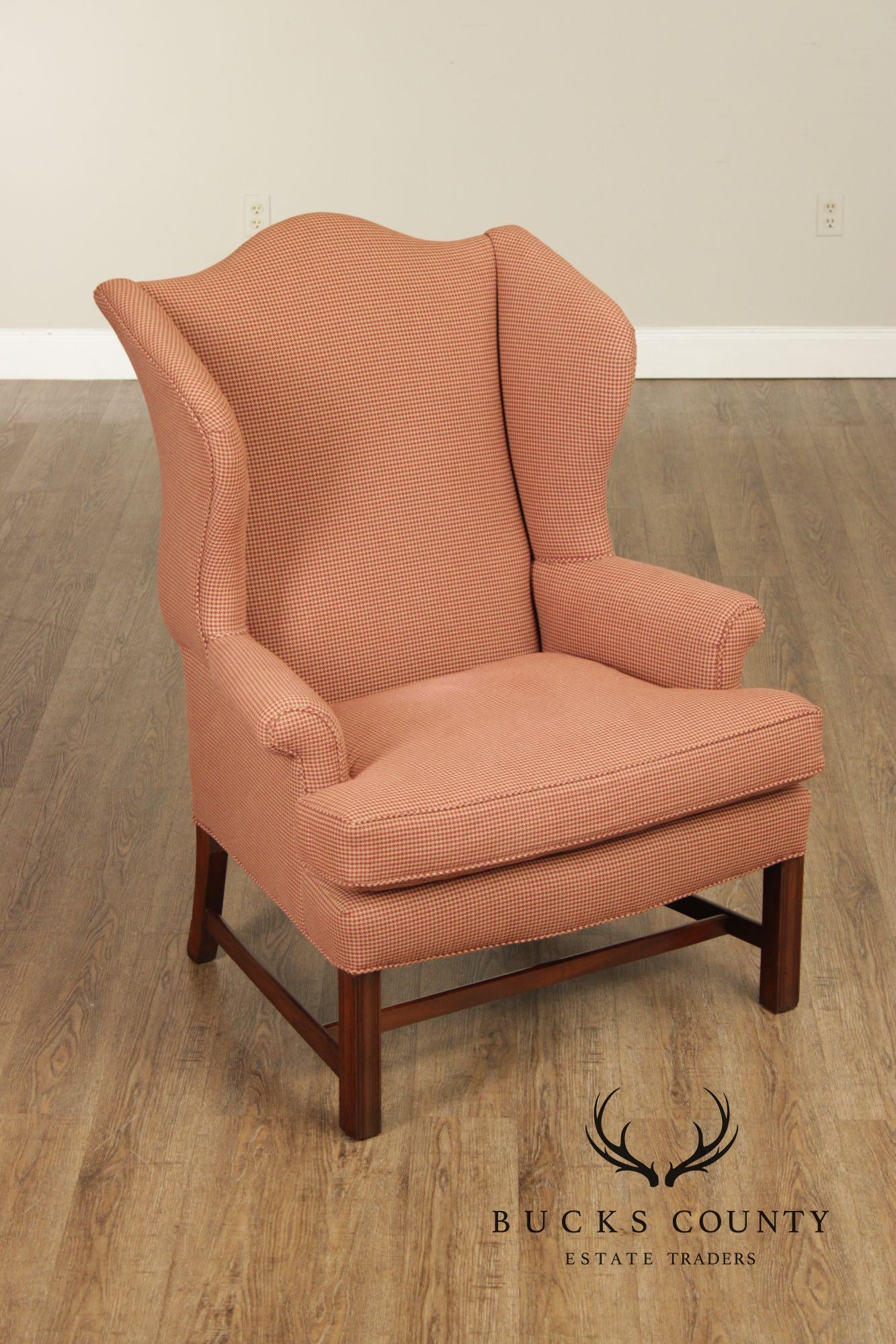 Kittinger Williamsburg Adaptation Pair of Mahogany Wing Chairs