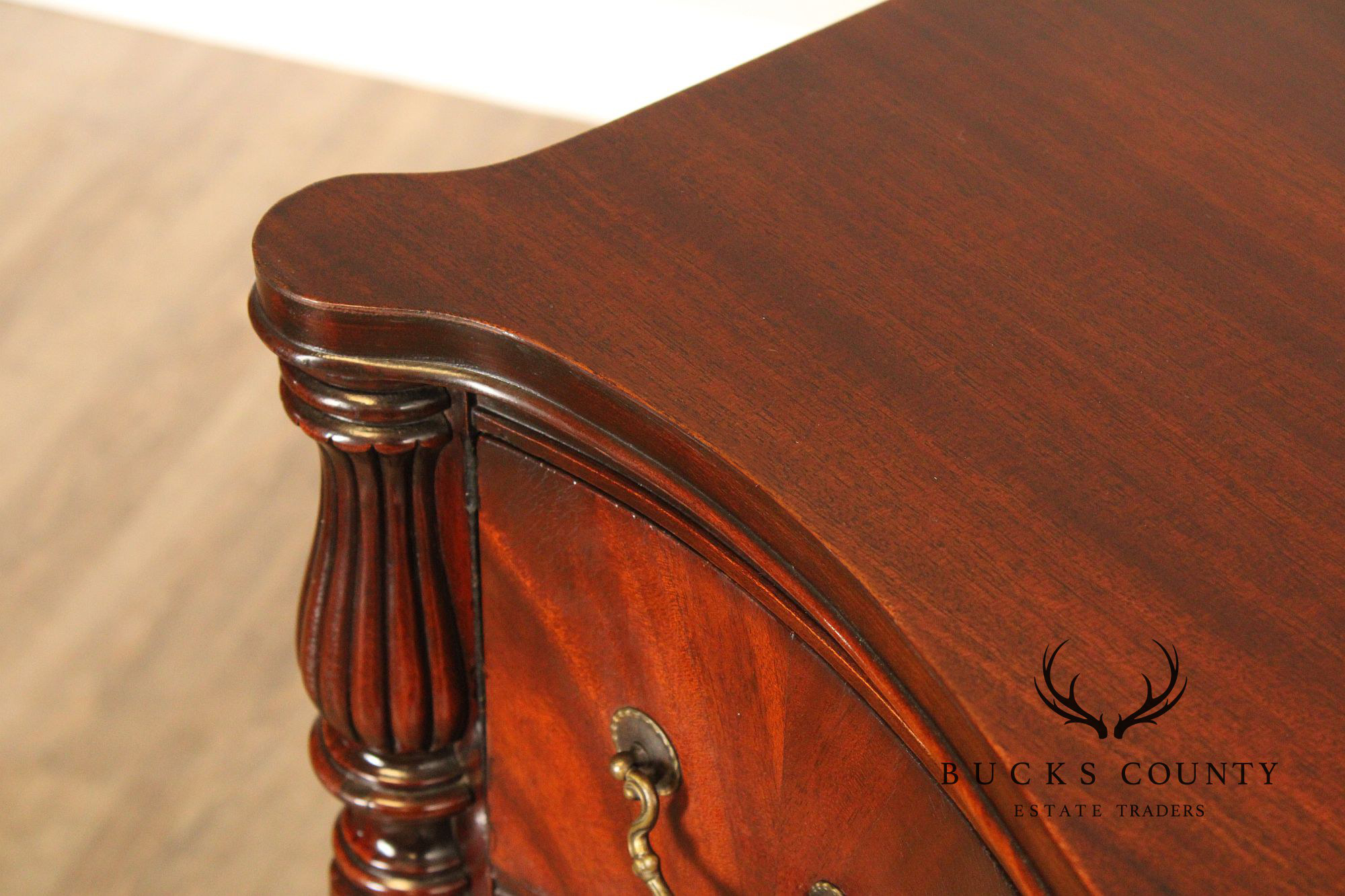 1940's Vintage Regency Style Mahogany Tall Chest