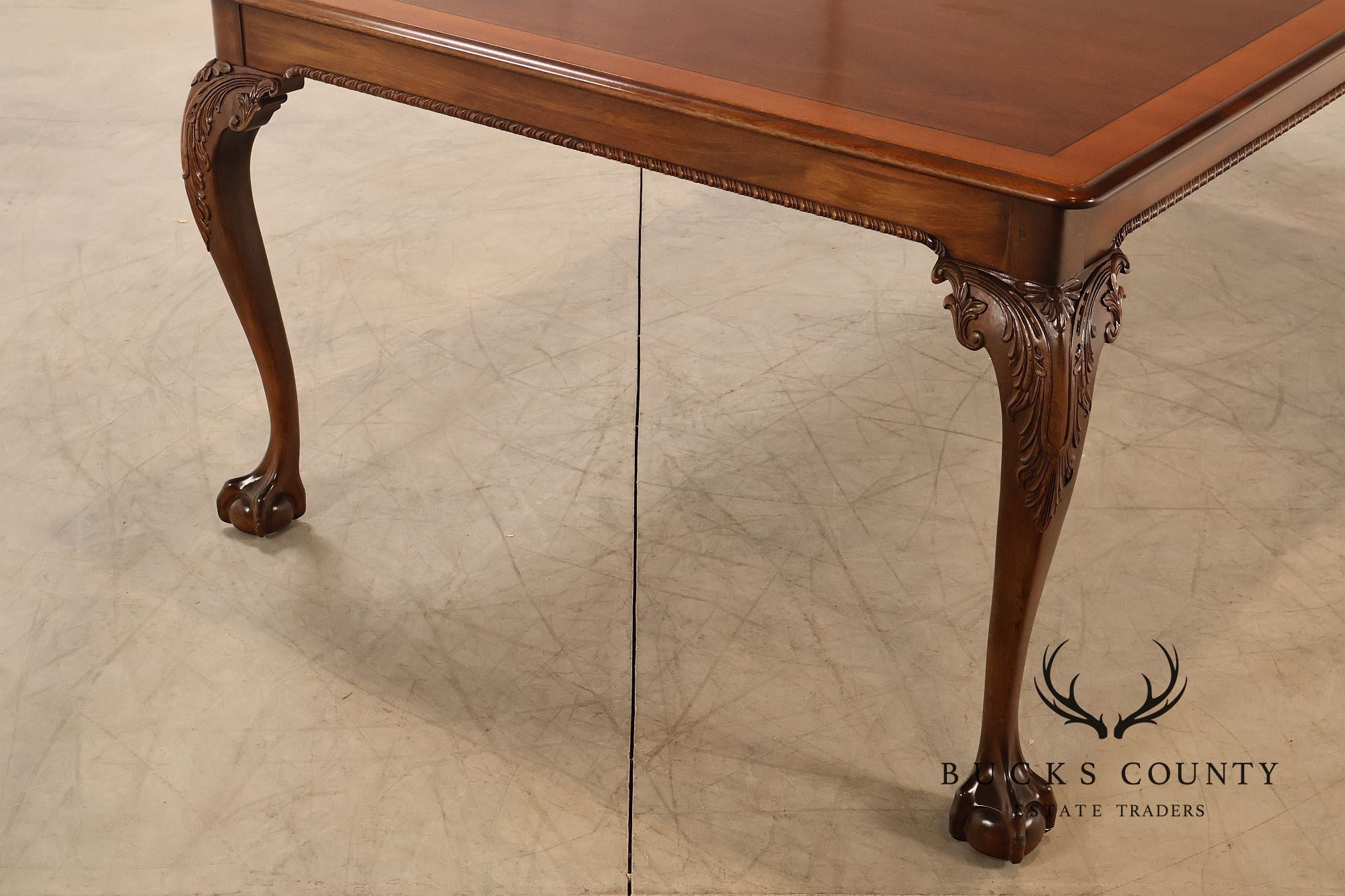 Stickley Chippendale Style Mahogany Expandable Dining Table