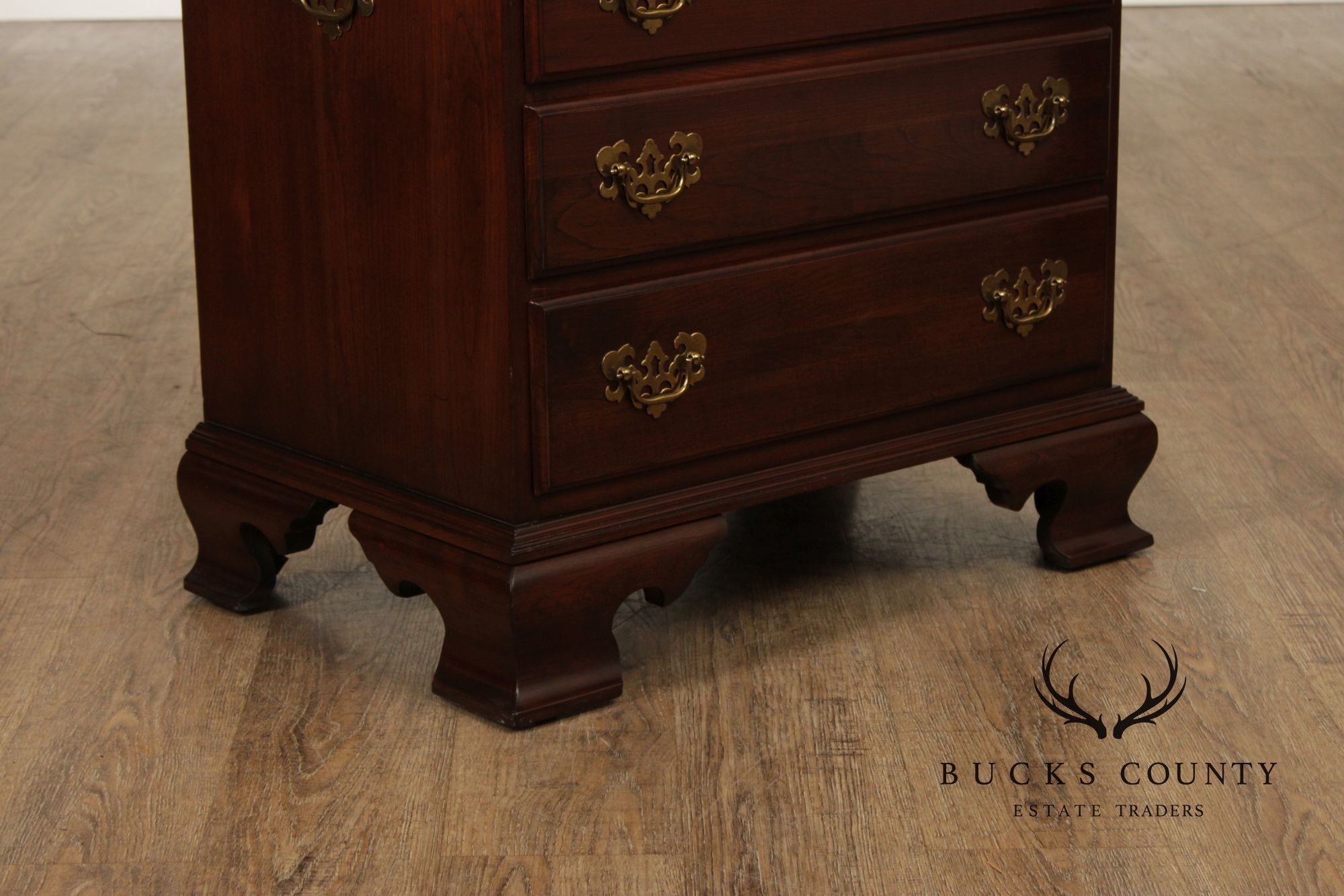 Ethan Allen Georgian Court Pair of Cherry Nightstands Chests