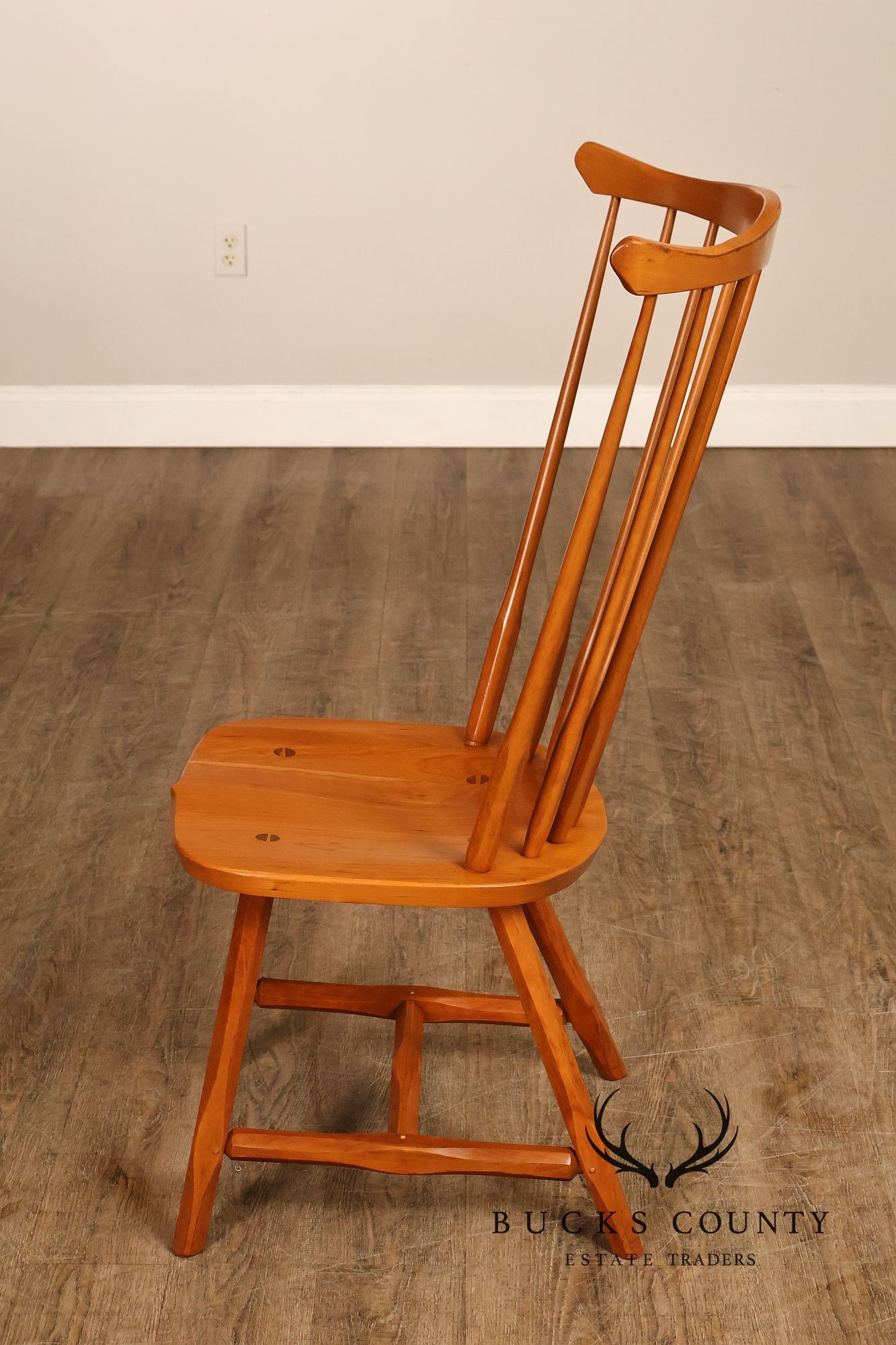 Hunt Country Furniture Set of Six Cherry Windsor Dining Chairs