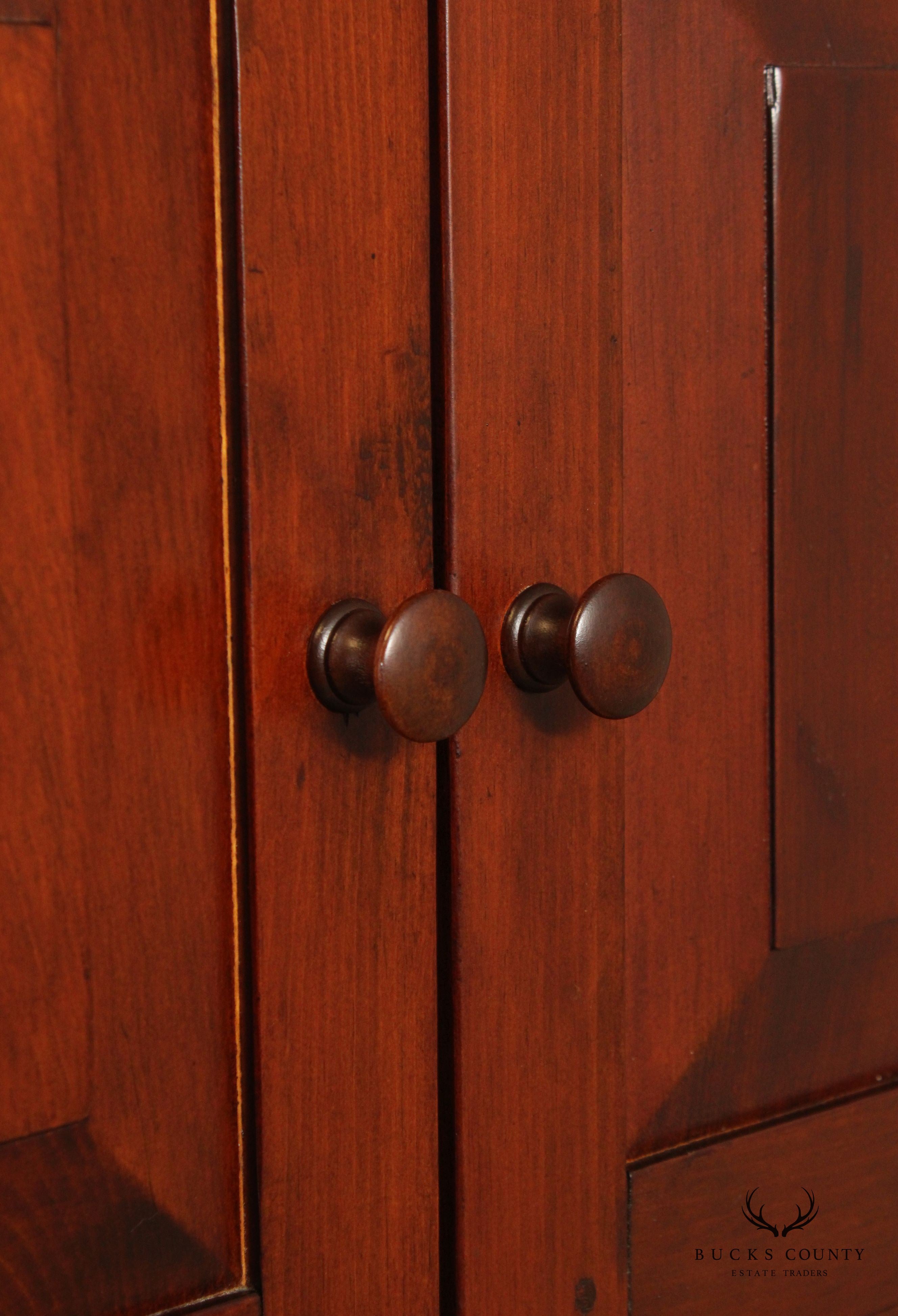 Custom Quality Early American Style Pine Corner Cabinet