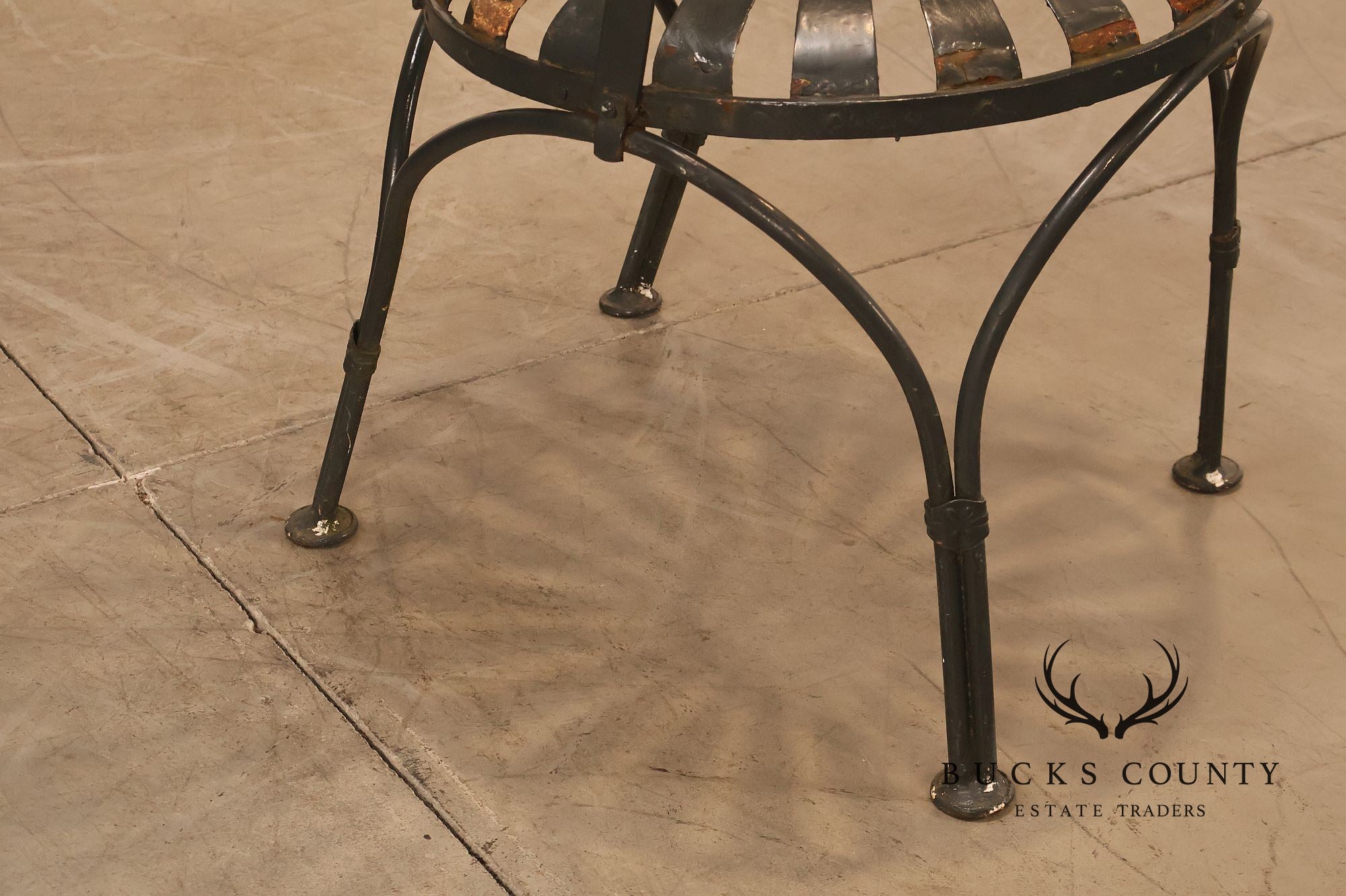Francois Carre Pair of Outdoor Patio Fanback Armchairs