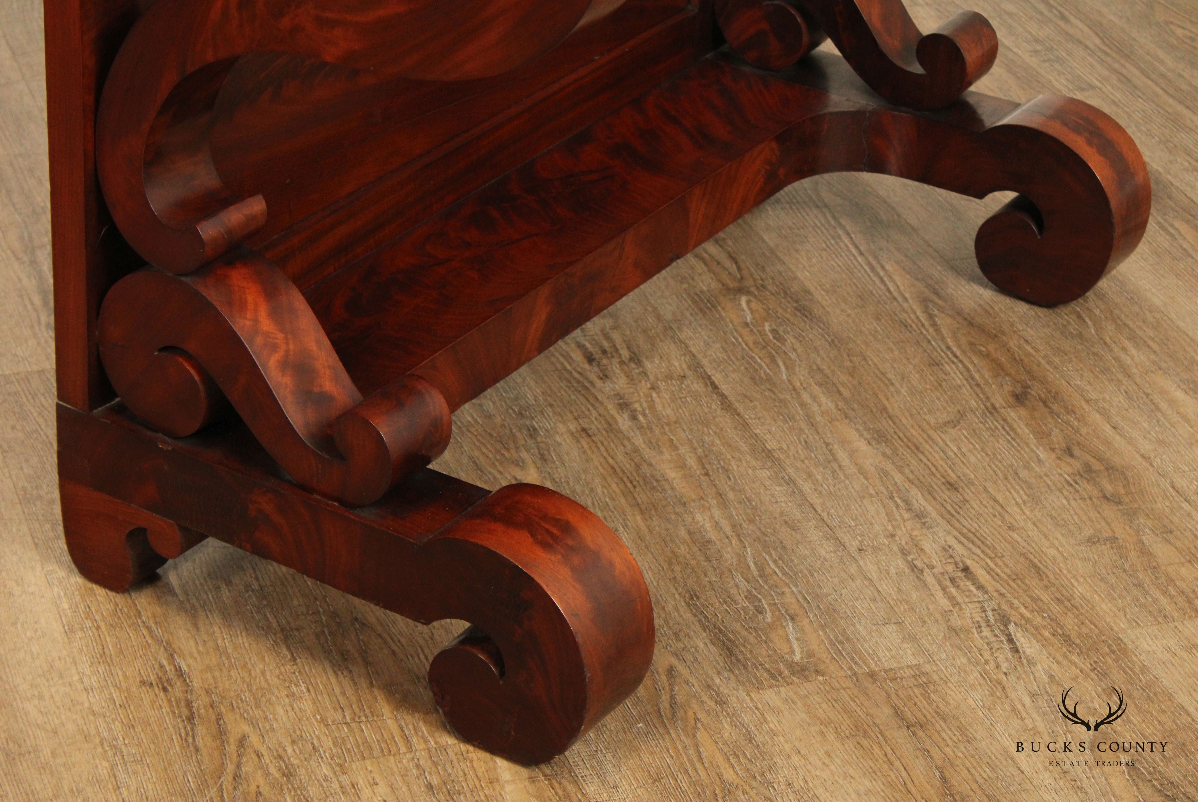 Antique American Empire Mahogany Console Table