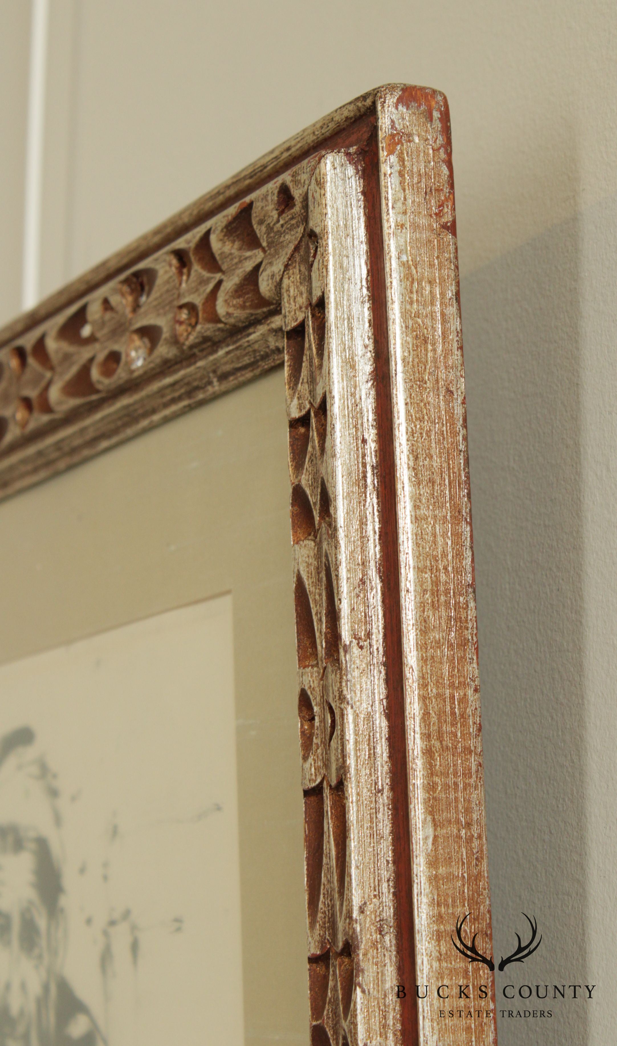 Moshe Gat Modernist Lithograph Old Man & Boy Signed in Pencil # 148/150