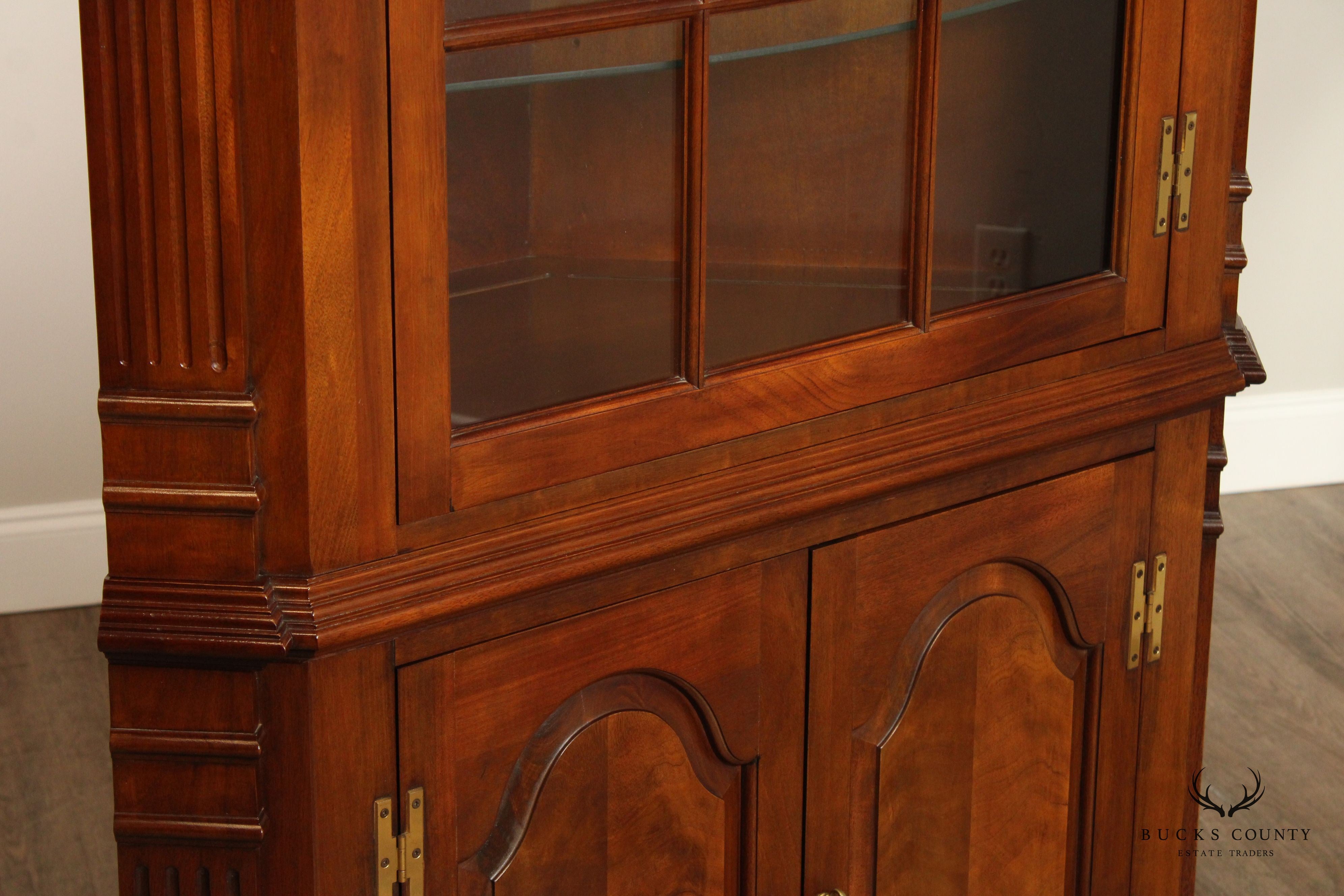 Councill Chippendale Style Mahogany Corner Cabinet