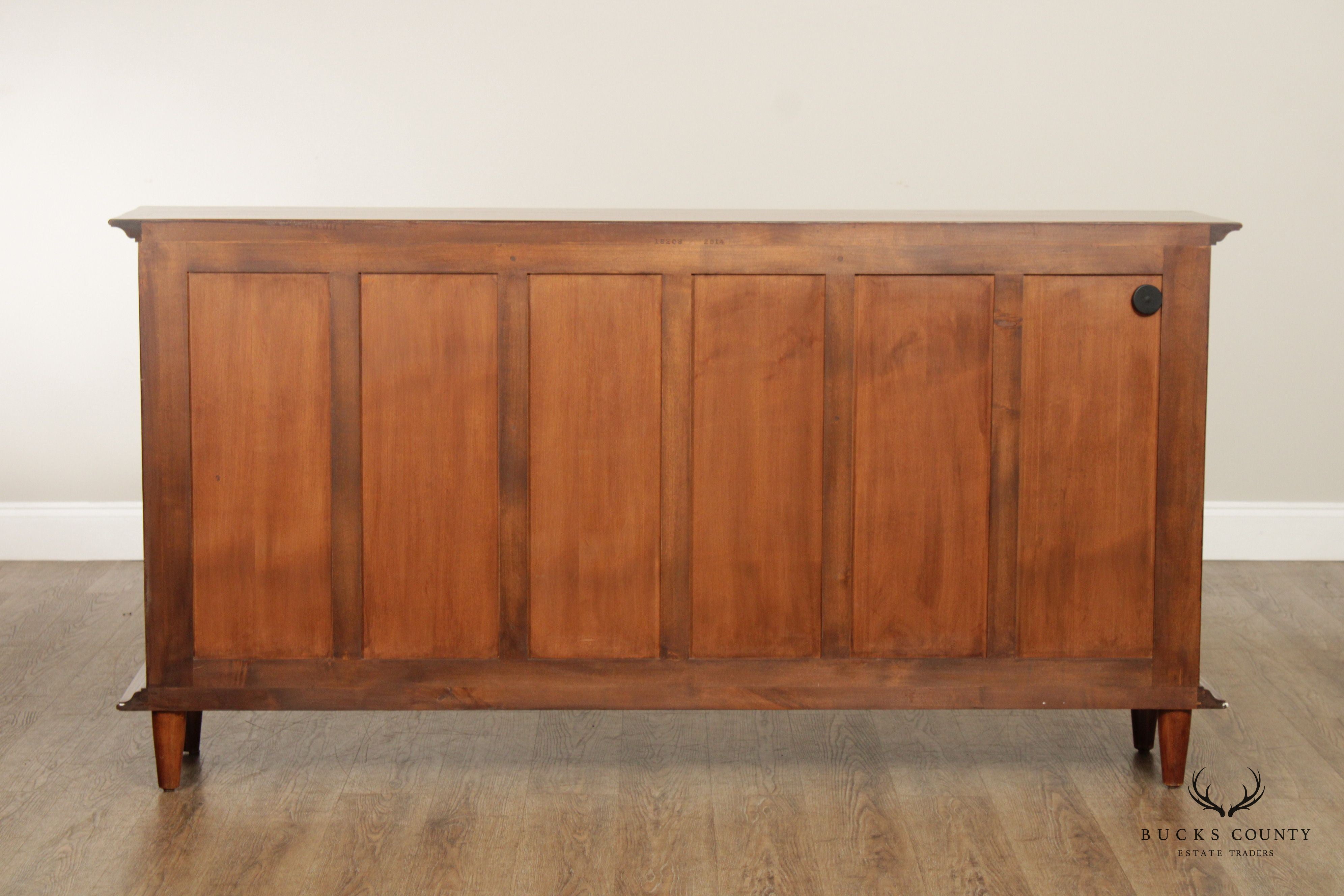 Exceptional Neoclassical Style Mirrored Door Fruitwood Sideboard