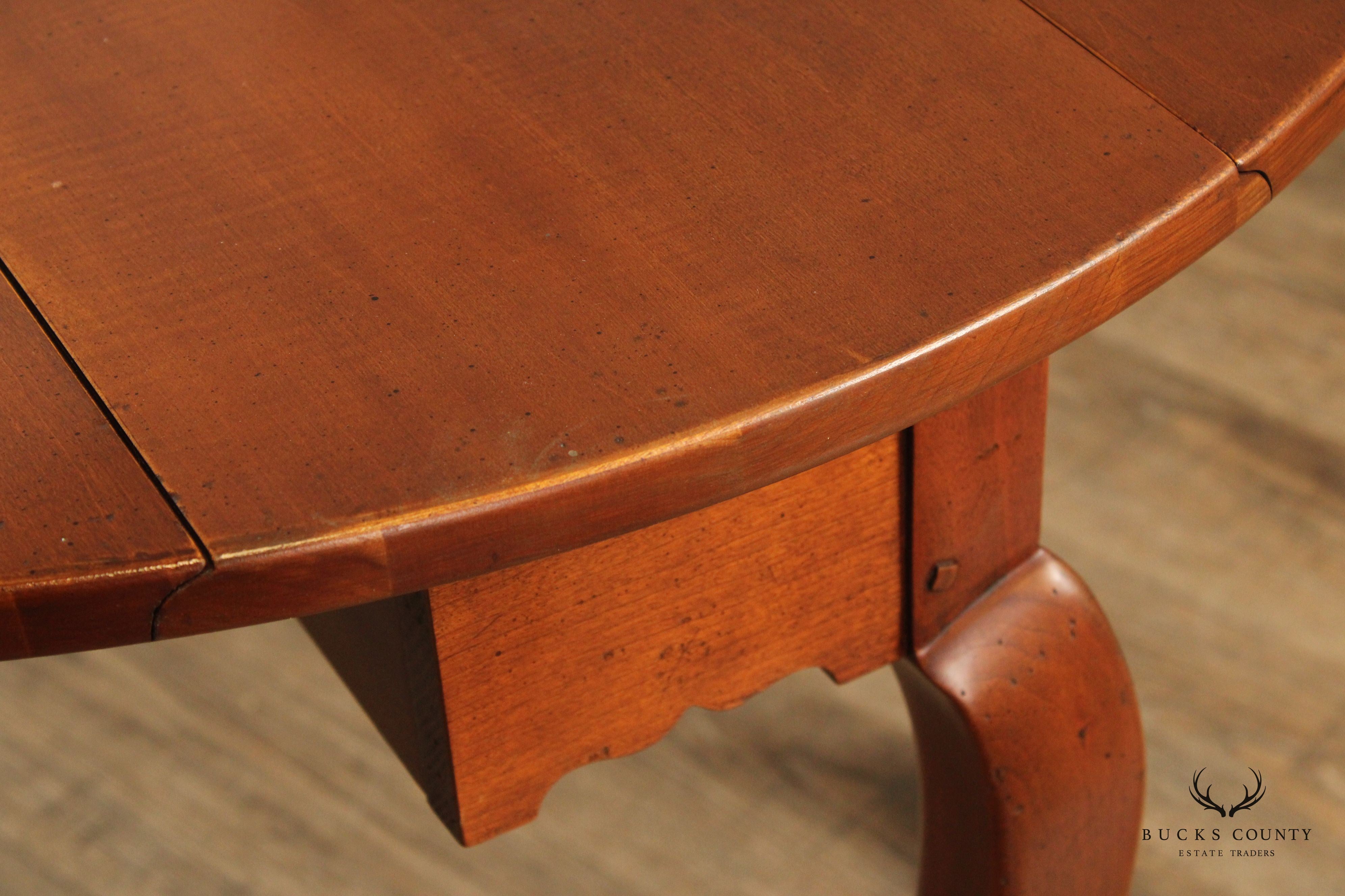 Chippendale Style Ball And Claw Drop Leaf Crescent Table
