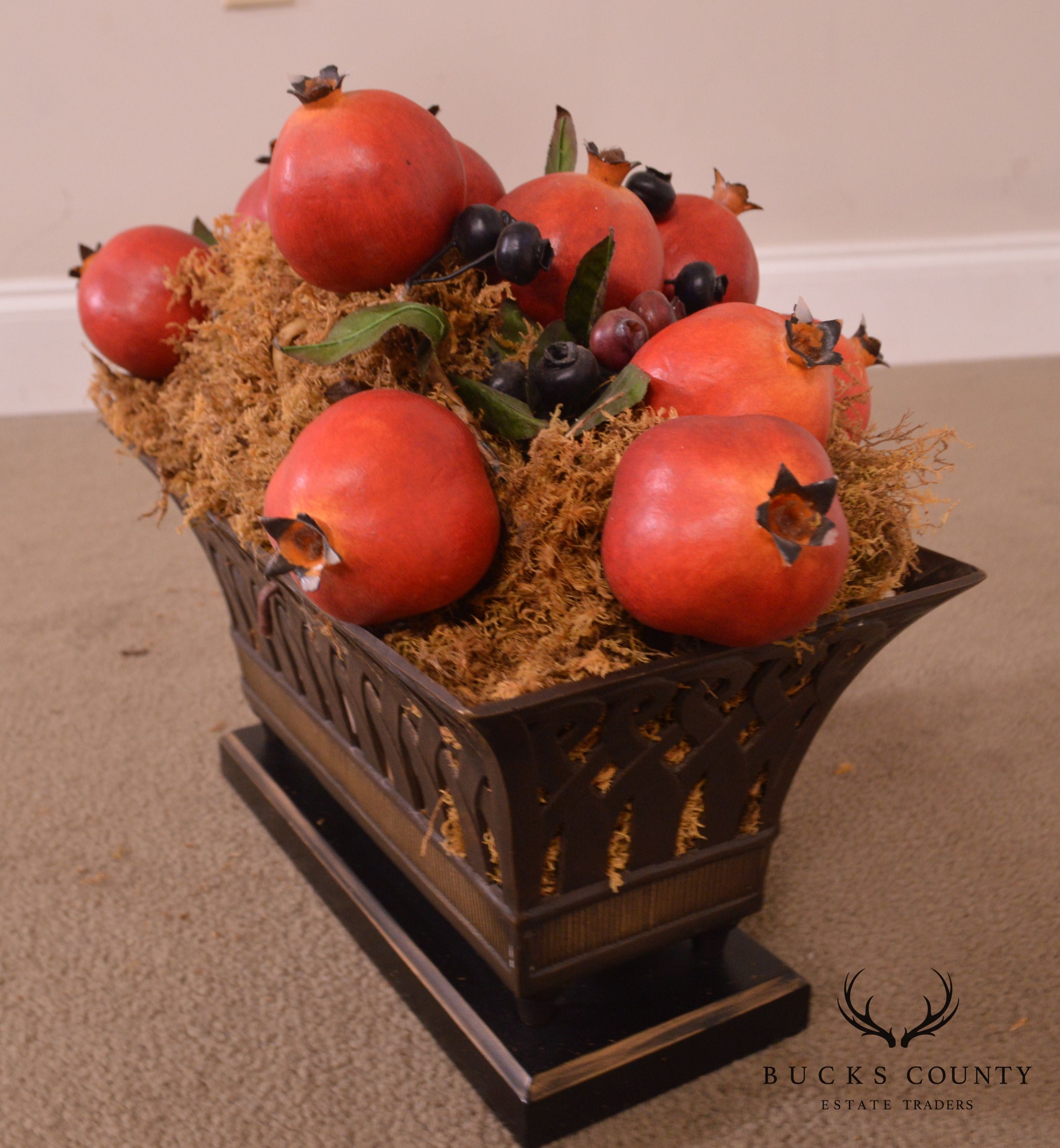Decorative Pomegranate Basket Centerpiece