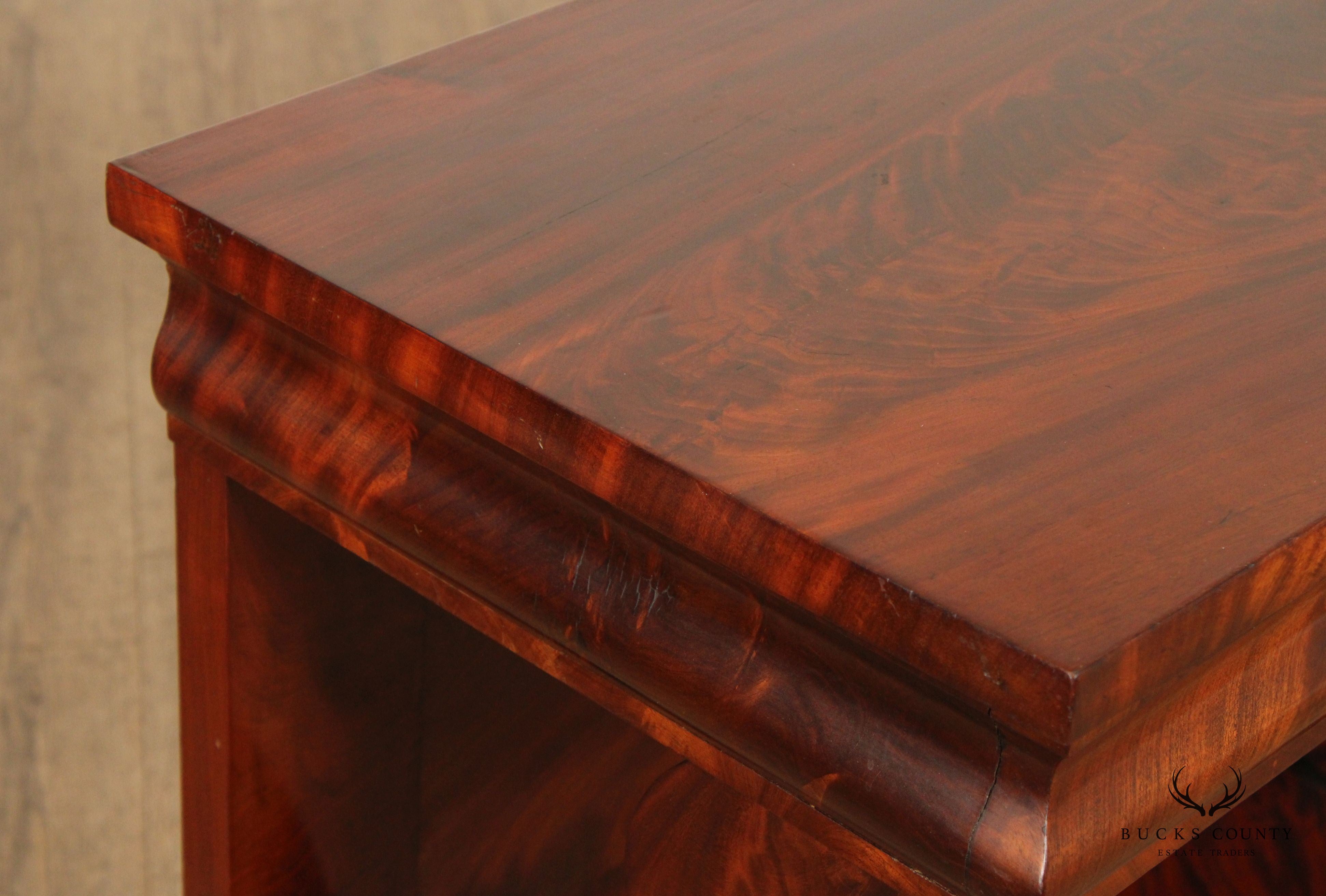 Antique American Empire Mahogany Console Table
