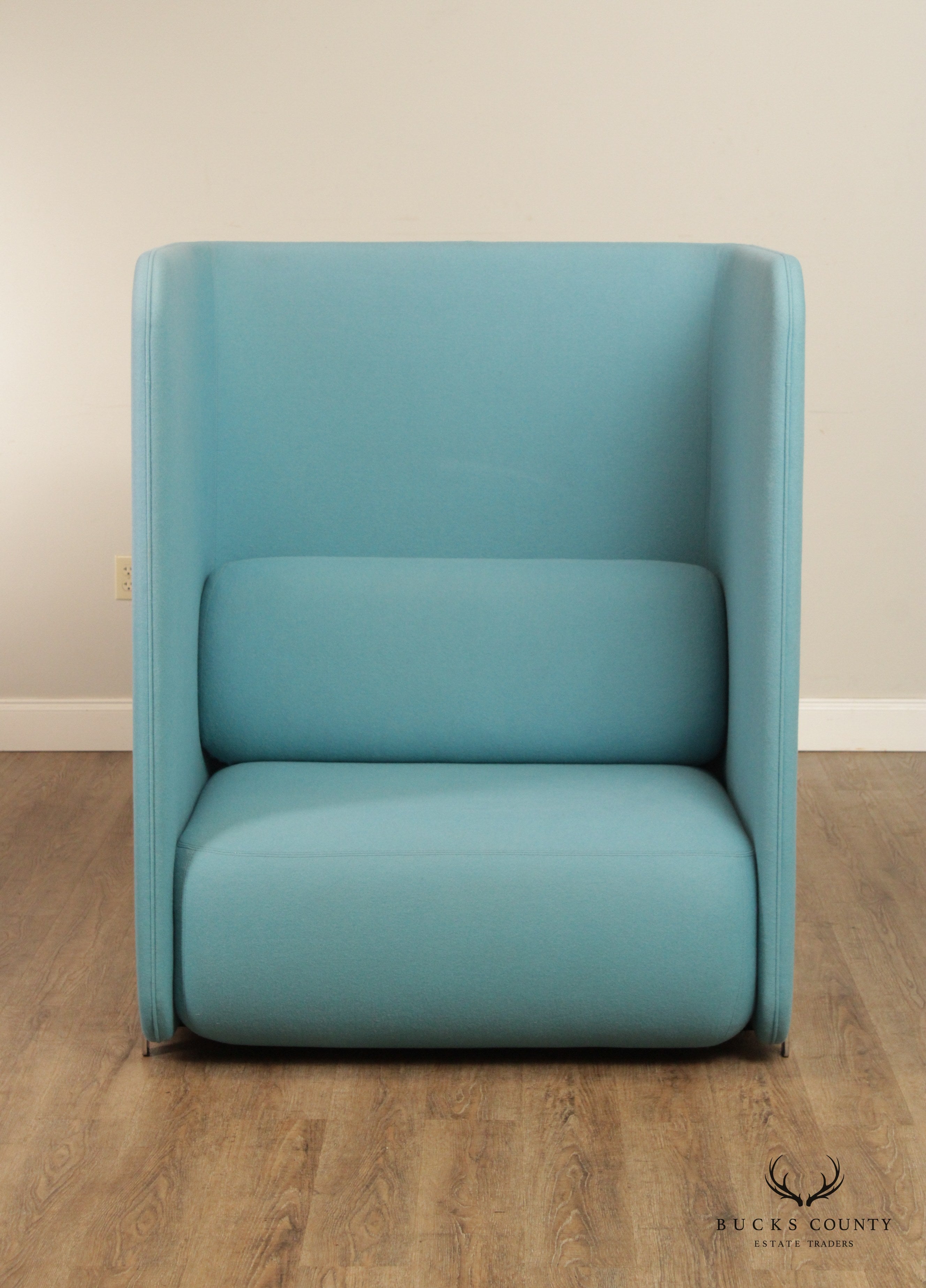 Bernhardt Modern Pair of 'Code' Privacy Wall Lounge Chairs