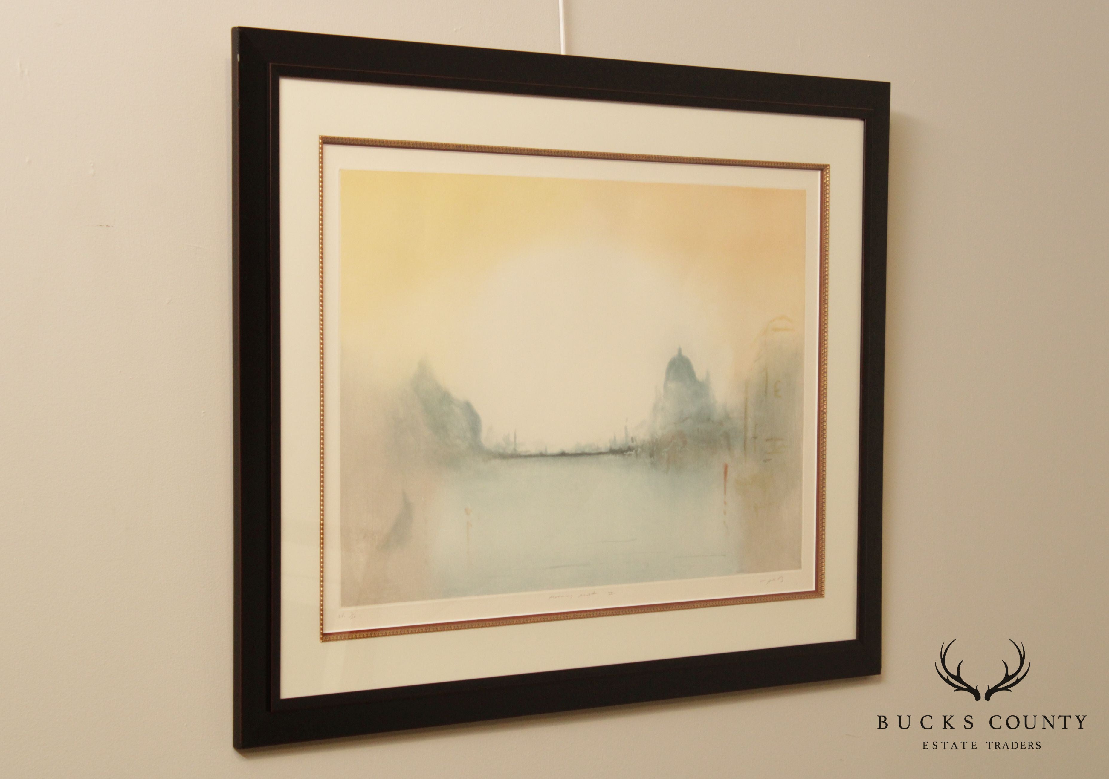M. J. Wells, 'Morning Mist II' Artist Proof Aquatint