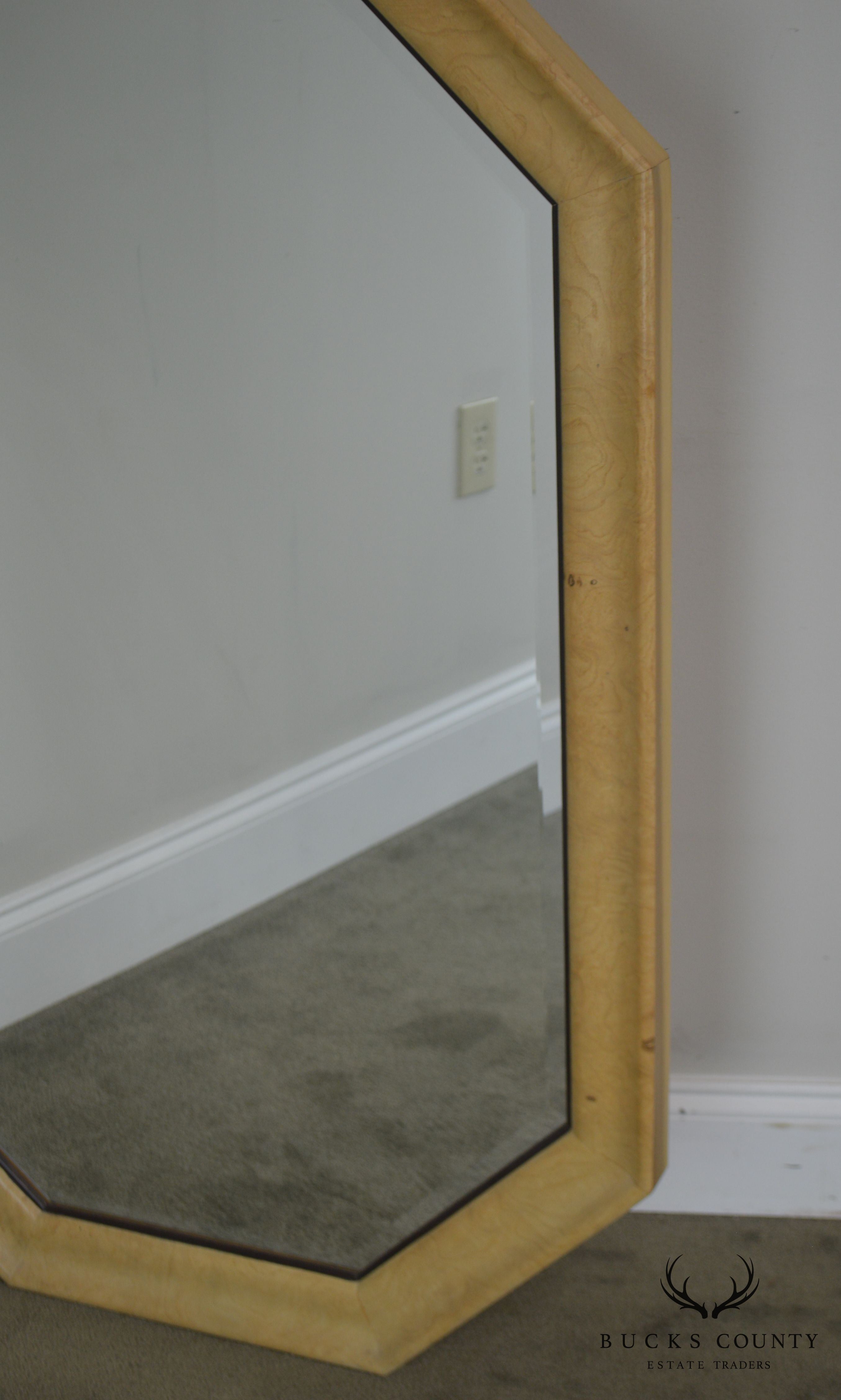 Henredon Scene Two Burl Wood Octagonal Mirror