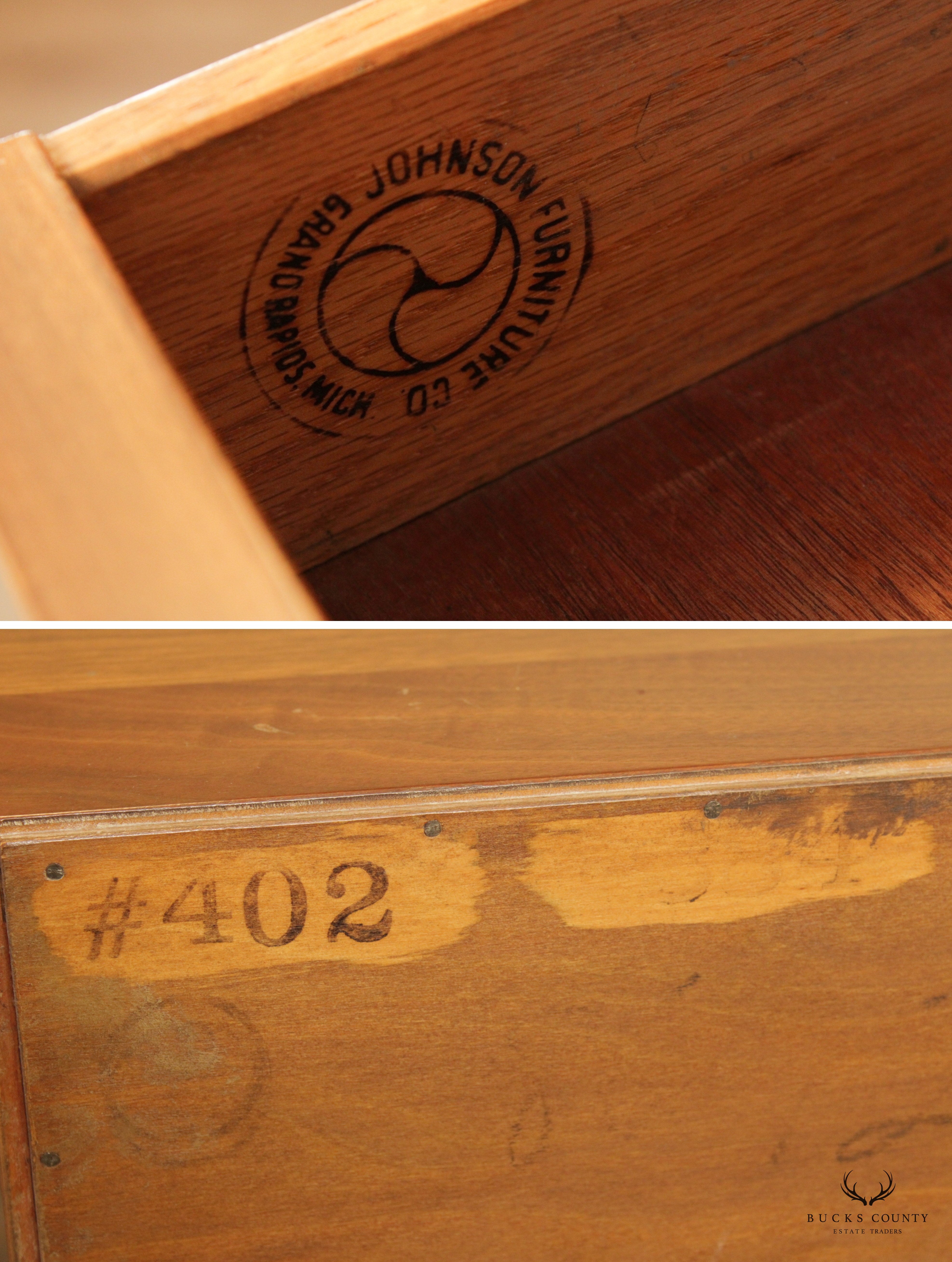 Johnson Furniture Paul Frankl Mid Century Modern High Chest