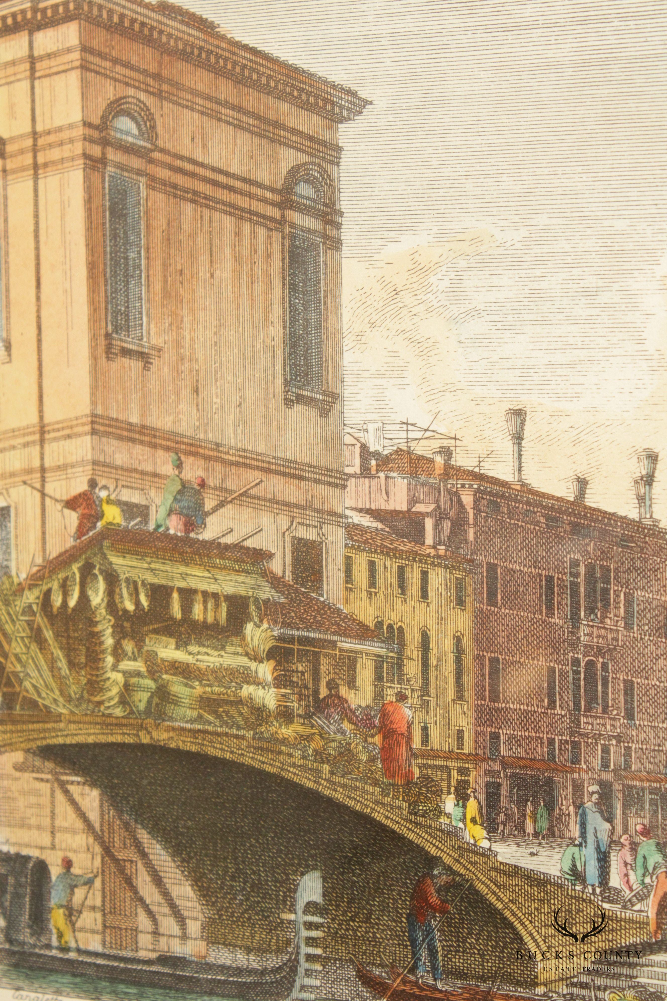 Italian Venetian 'View of Campo Dei Santi Apostoli' Art Print, After Canaletto