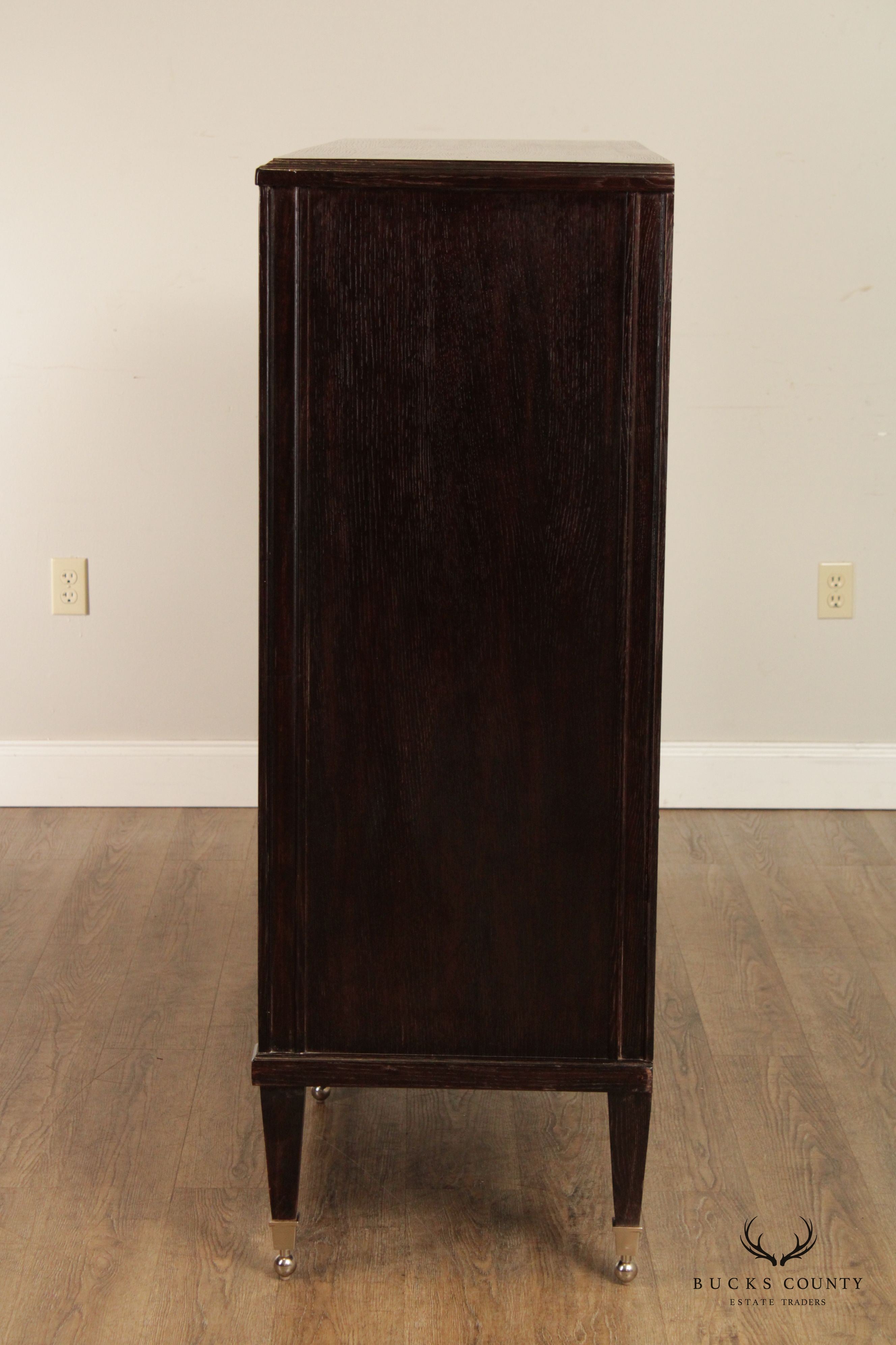 Drexel Heritage Contemporary Style Faux Alligator Haberdashery Chest