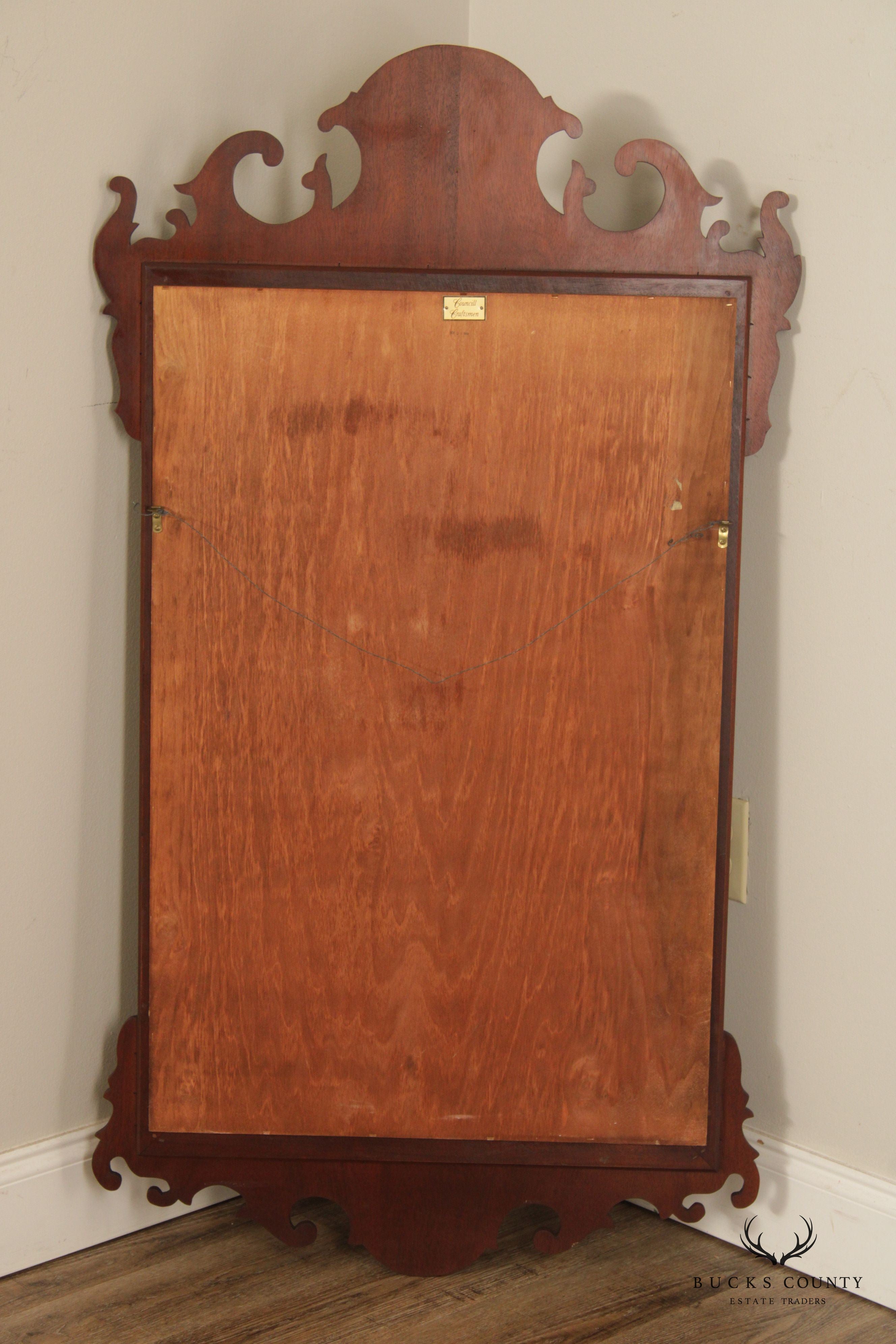 Councill Craftsmen Chippendale Style Partial Gilt Mahogany Mirror