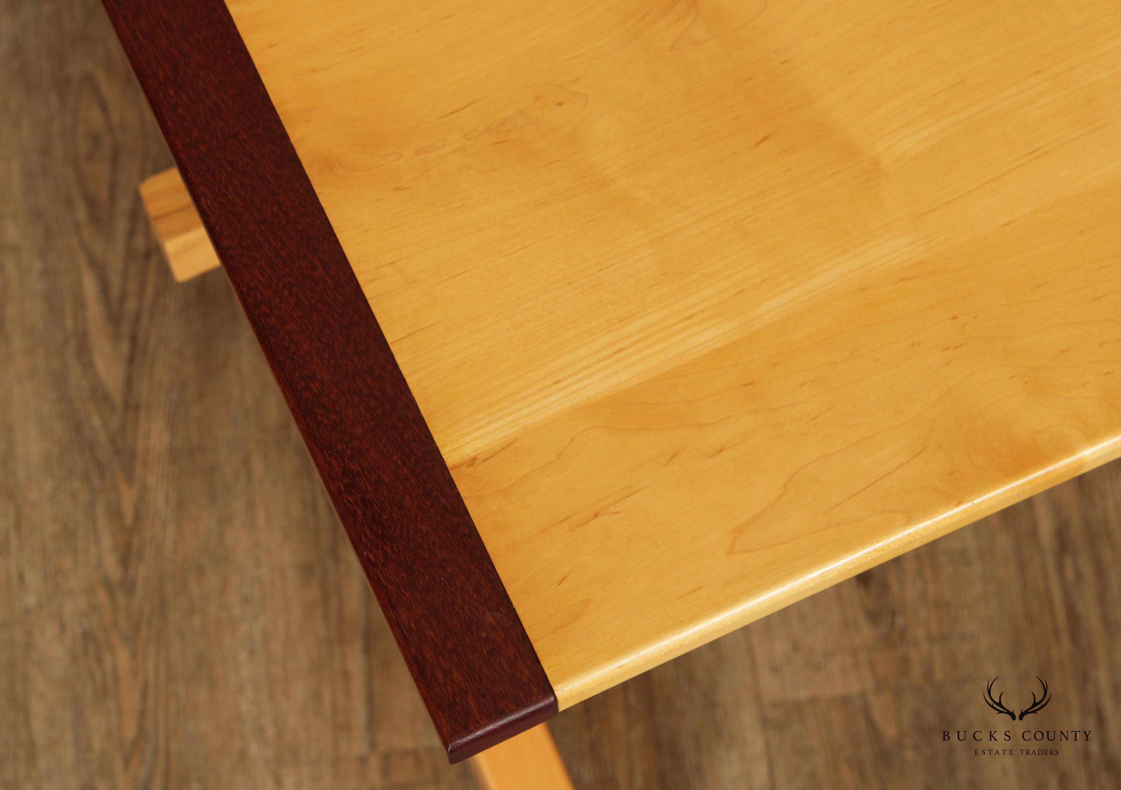 Custom Quality Maple Trestle Library Table Partner's Desk