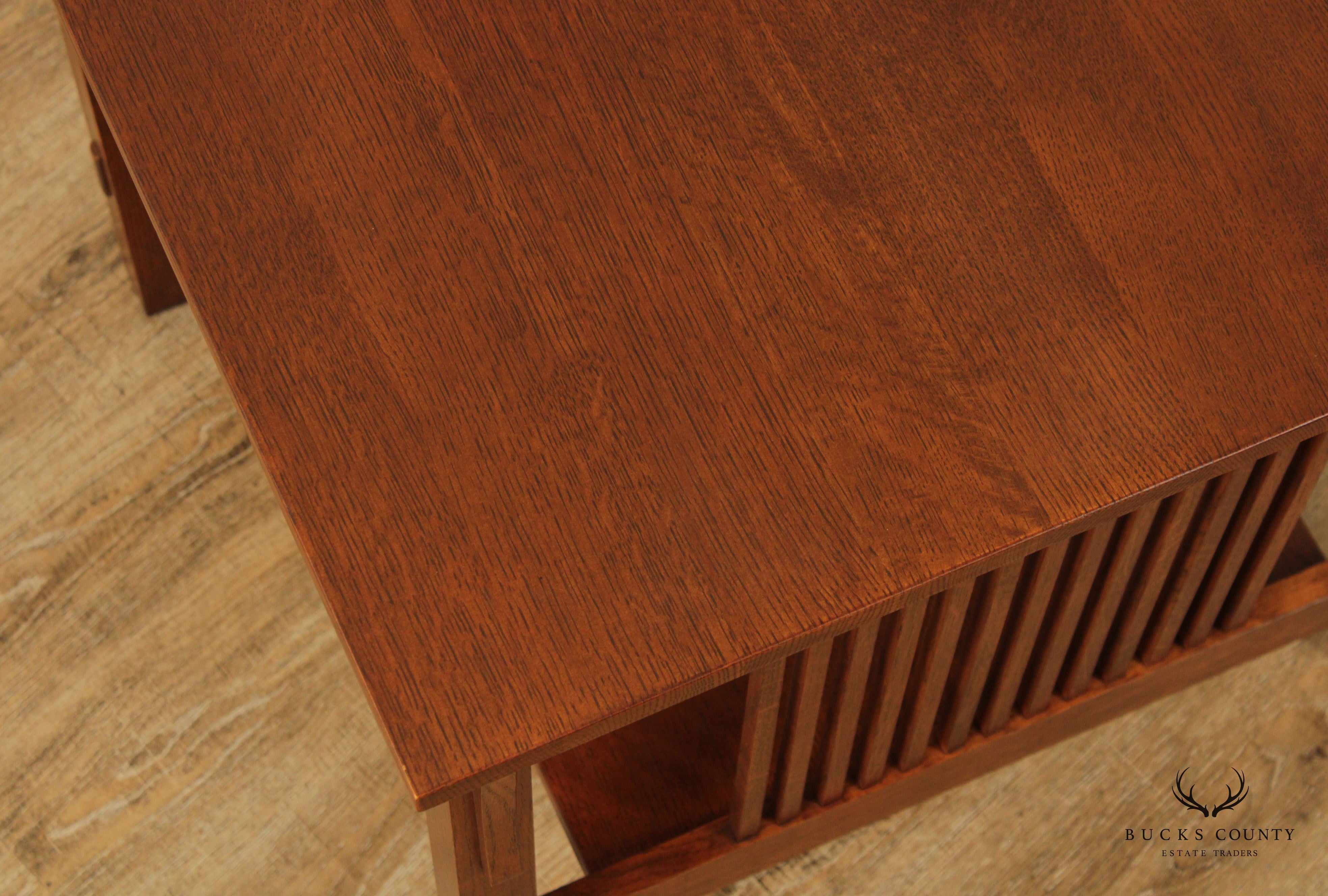 Stickley Mission Collection Oak Square Lamp Table