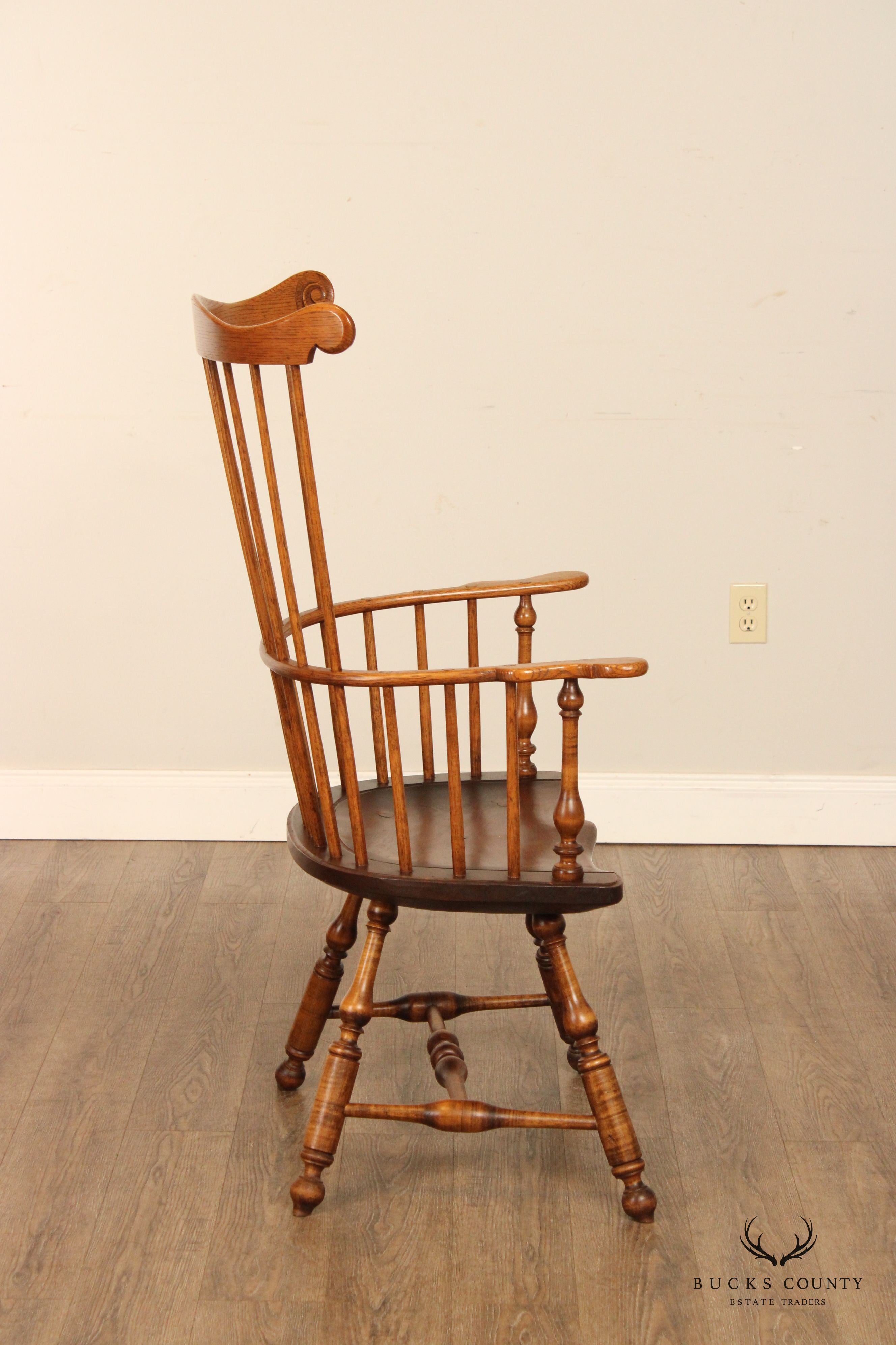 Custom Crafted Philadelphia Windsor Comb Back Windsor Armchair