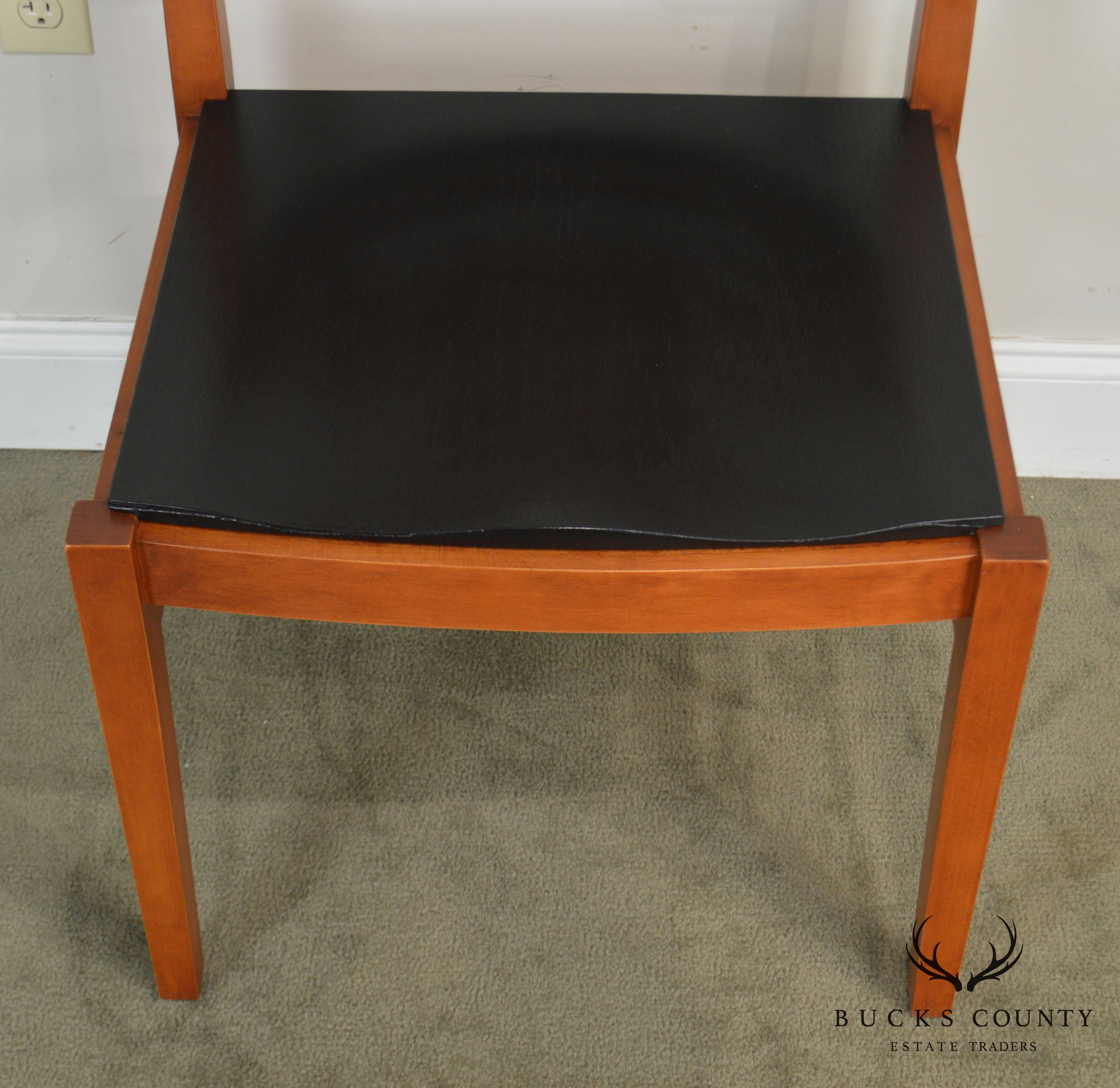 Knoll Studios Pair Ladderback Cherry Ricchio Side Chairs