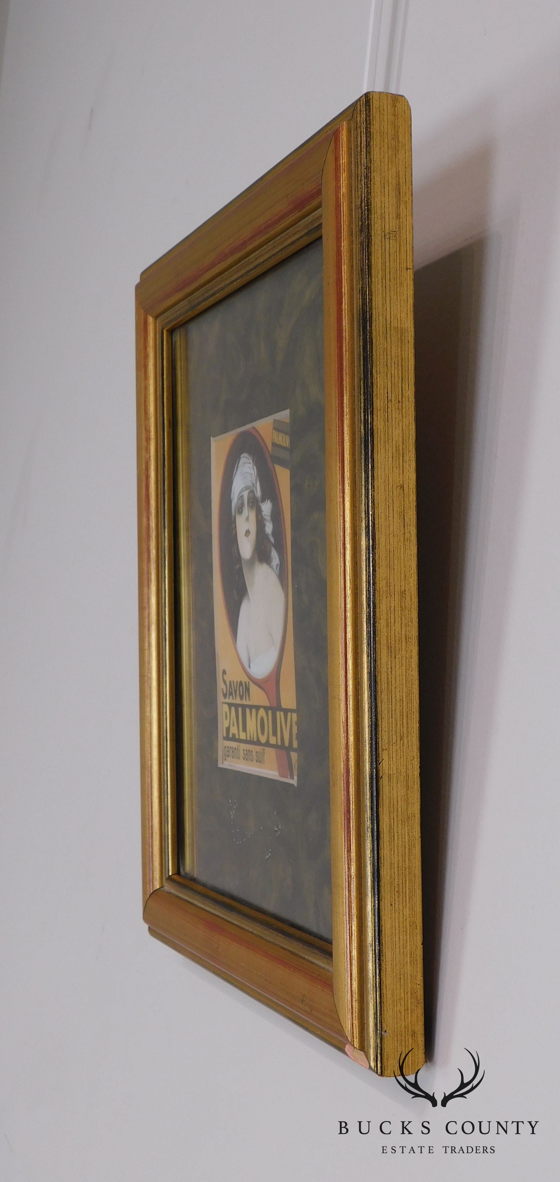 Framed Reproduction "Savon Palmolive" 1920's Advertisement by Vilá Paris