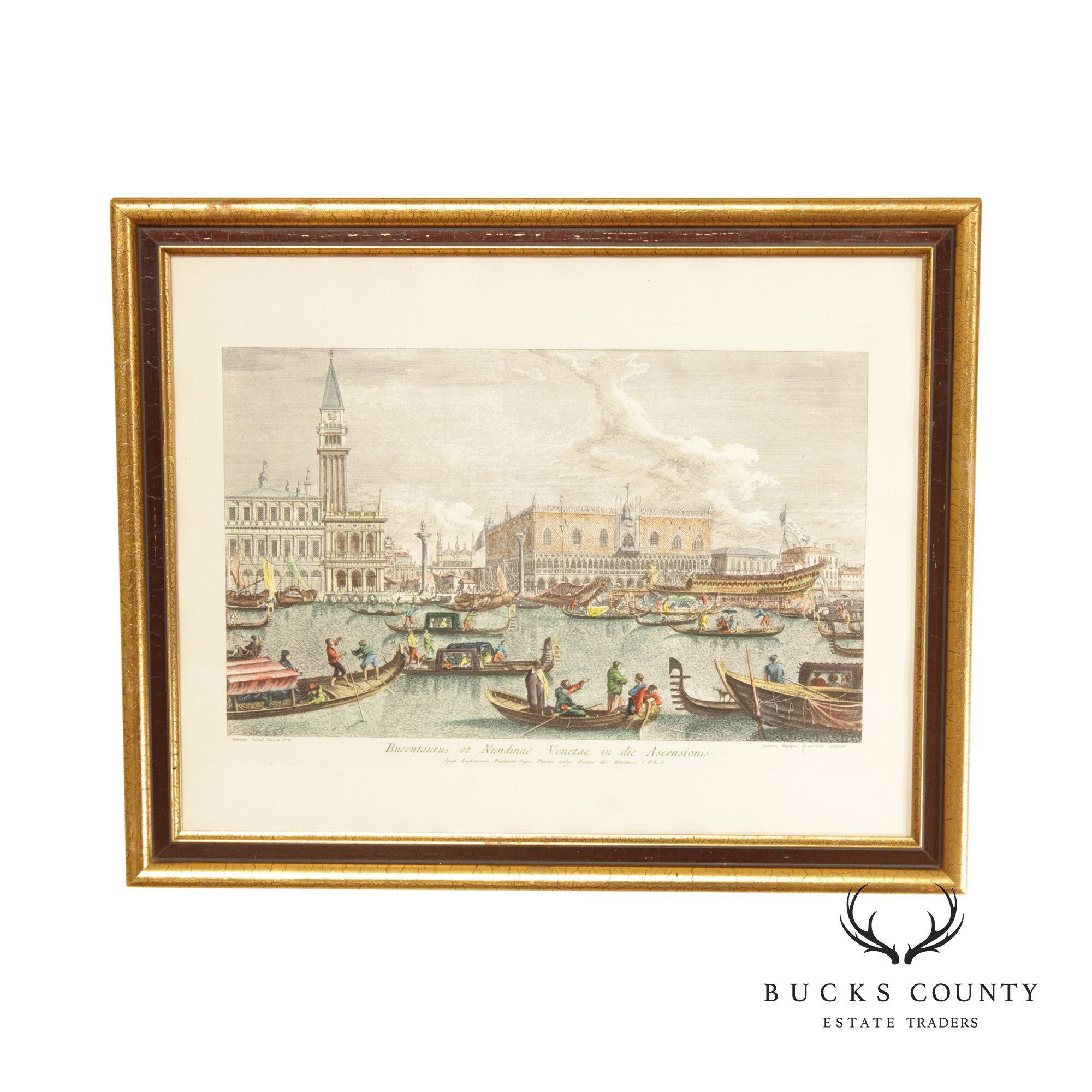 Italian Venetian 'Bucentaurus et Nundinae Venetae in die Ascensionis' Art Print, After Canaletto
