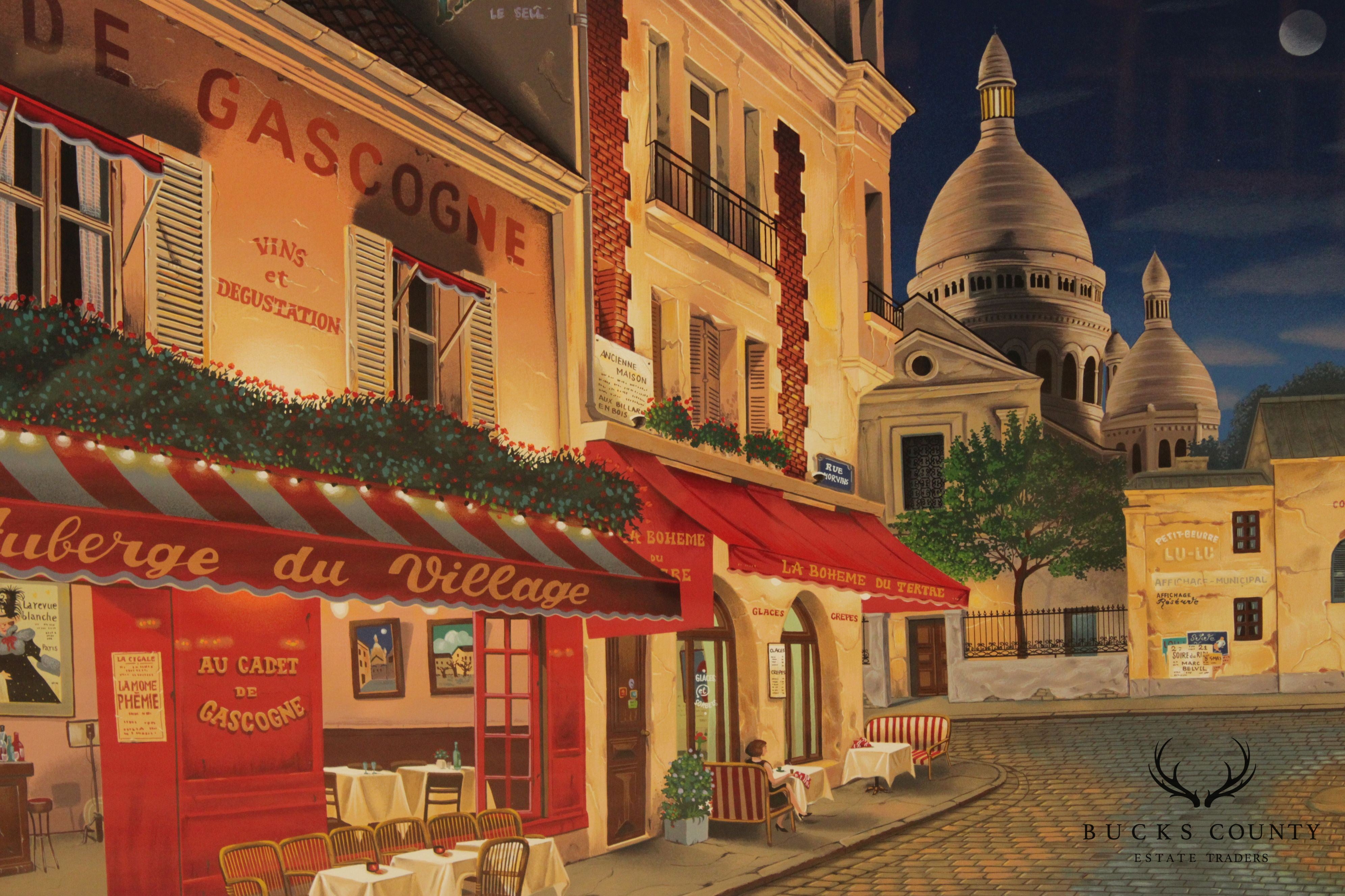 Liudimila Kondakova 'Place Du Tertre', Custom Framed Serigraph